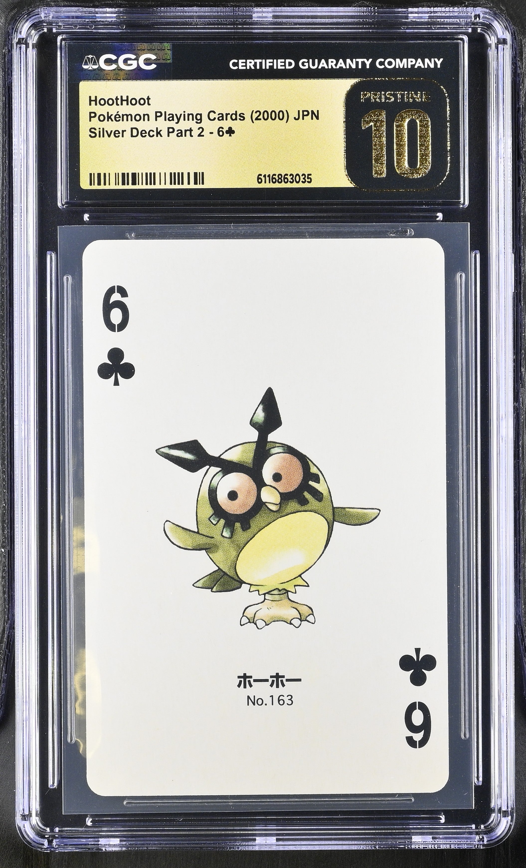 Hoothoot 6 CGC 10 Pristine 2000 Silver Deck Part 2 Pokemon Poker Card Japanese