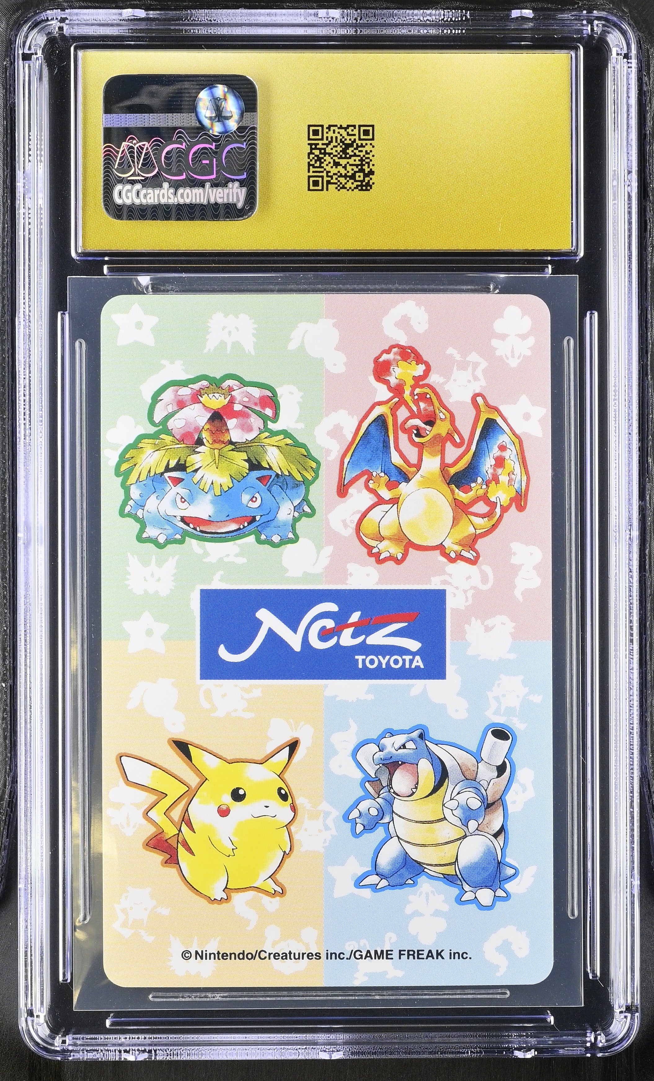 Blastoise 4 CGC 10 Pristine 1996 Toyota Netz Deck Pokemon Playing Card Japanese