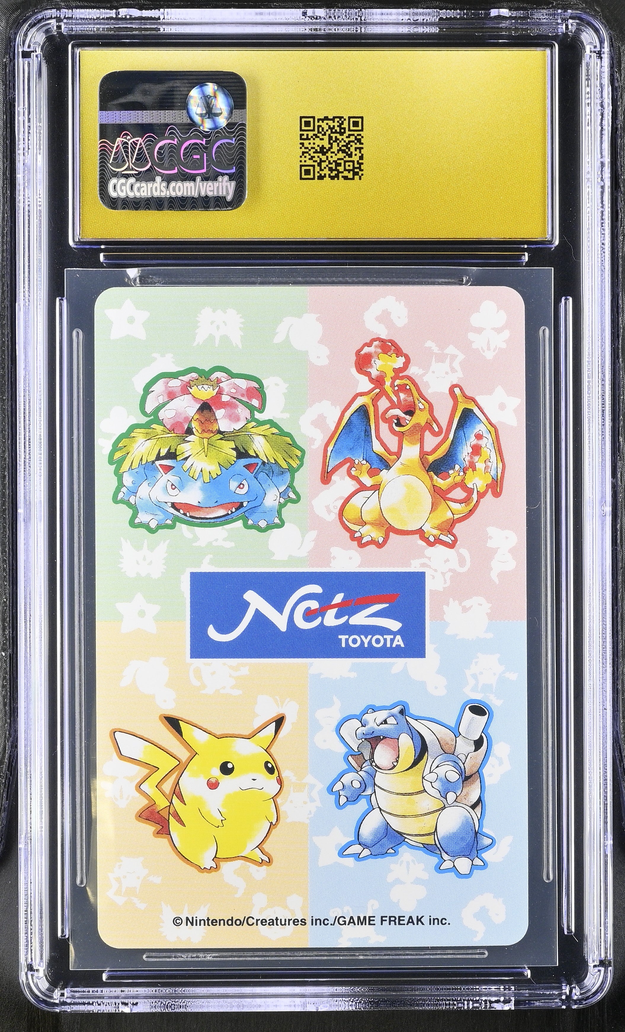 Raichu 3 CGC 10 Pristine 1996 Toyota Netz Deck Pokemon Playing Card Japanese