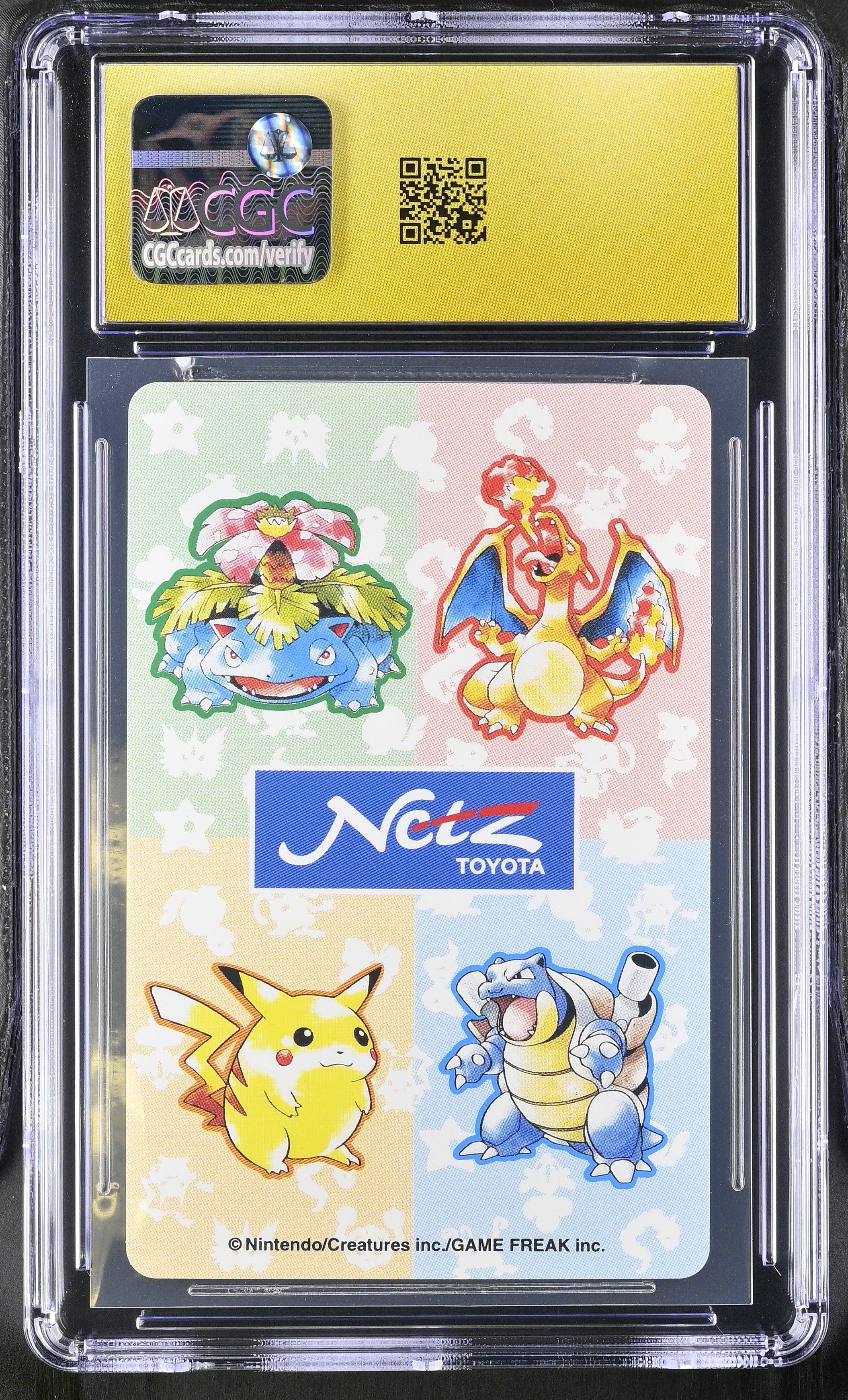 Ash J CGC 10 Pristine 1996 Toyota Netz Deck Pokemon Playing Card Japanese