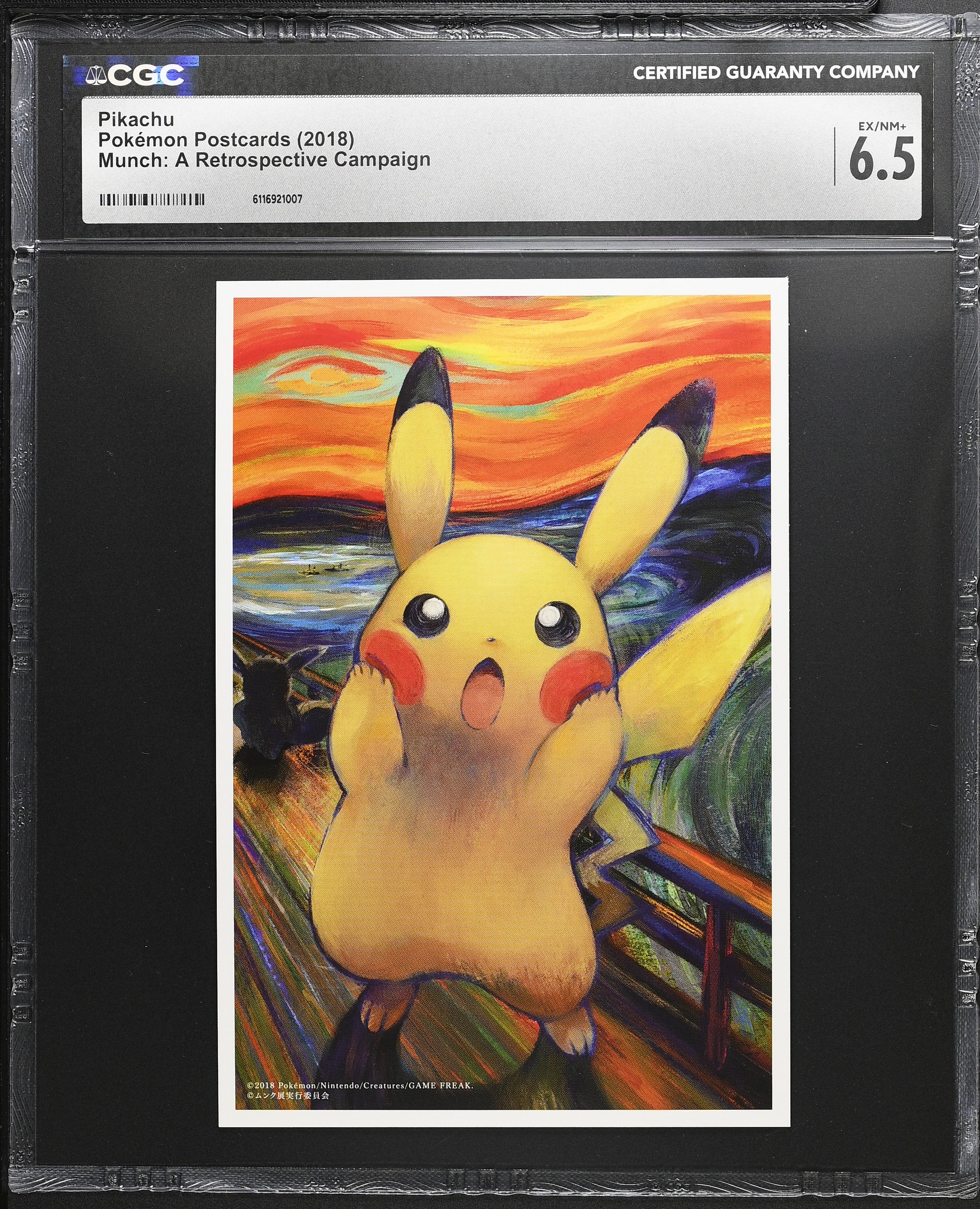 Pikachu CGC 6.5 2018 Munch: Campaign Pokemon Postcard Scream You Iribi