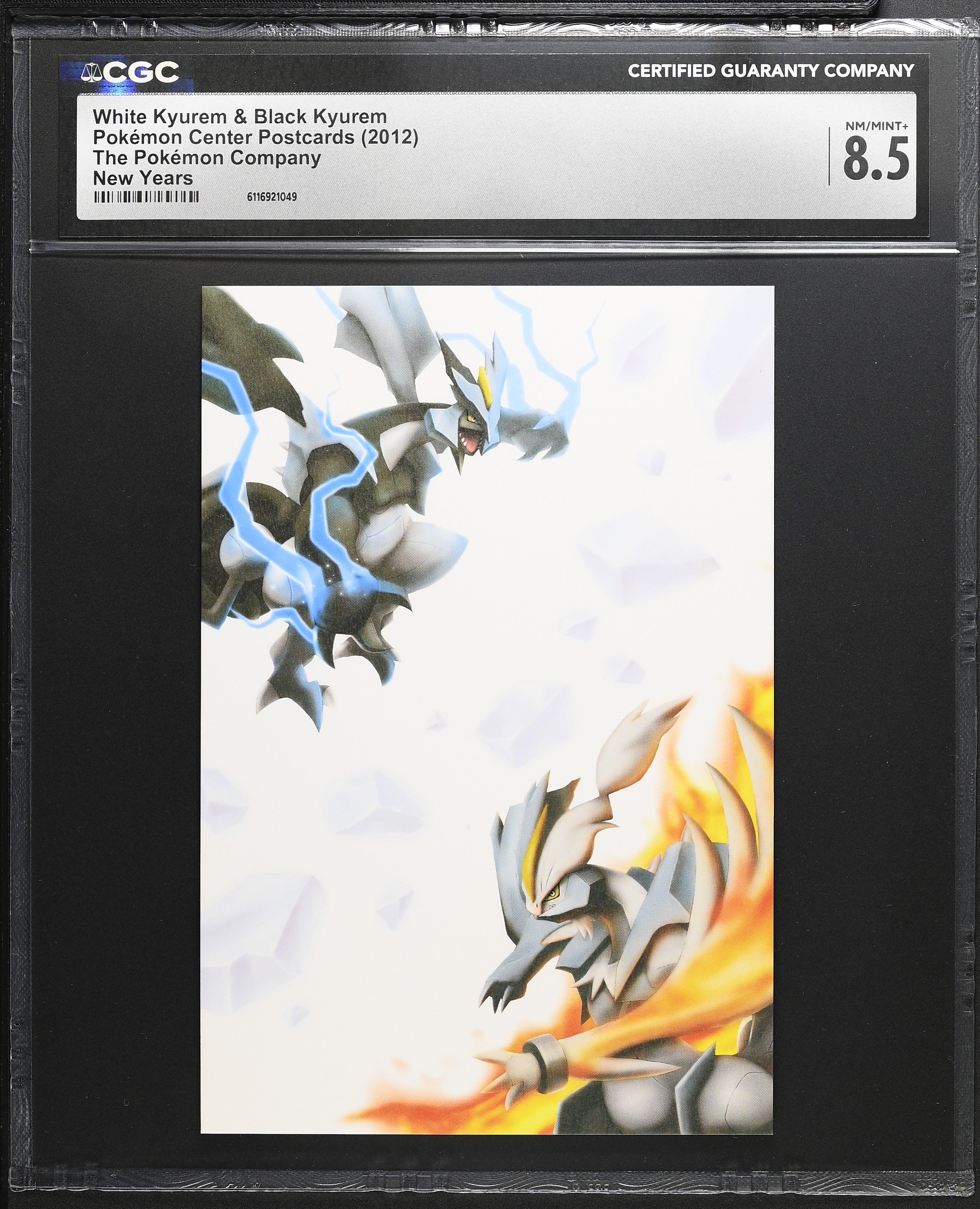 White Kyurem Black Kyurem CGC 8.5 2012 New Years Pokemon Center Postcard