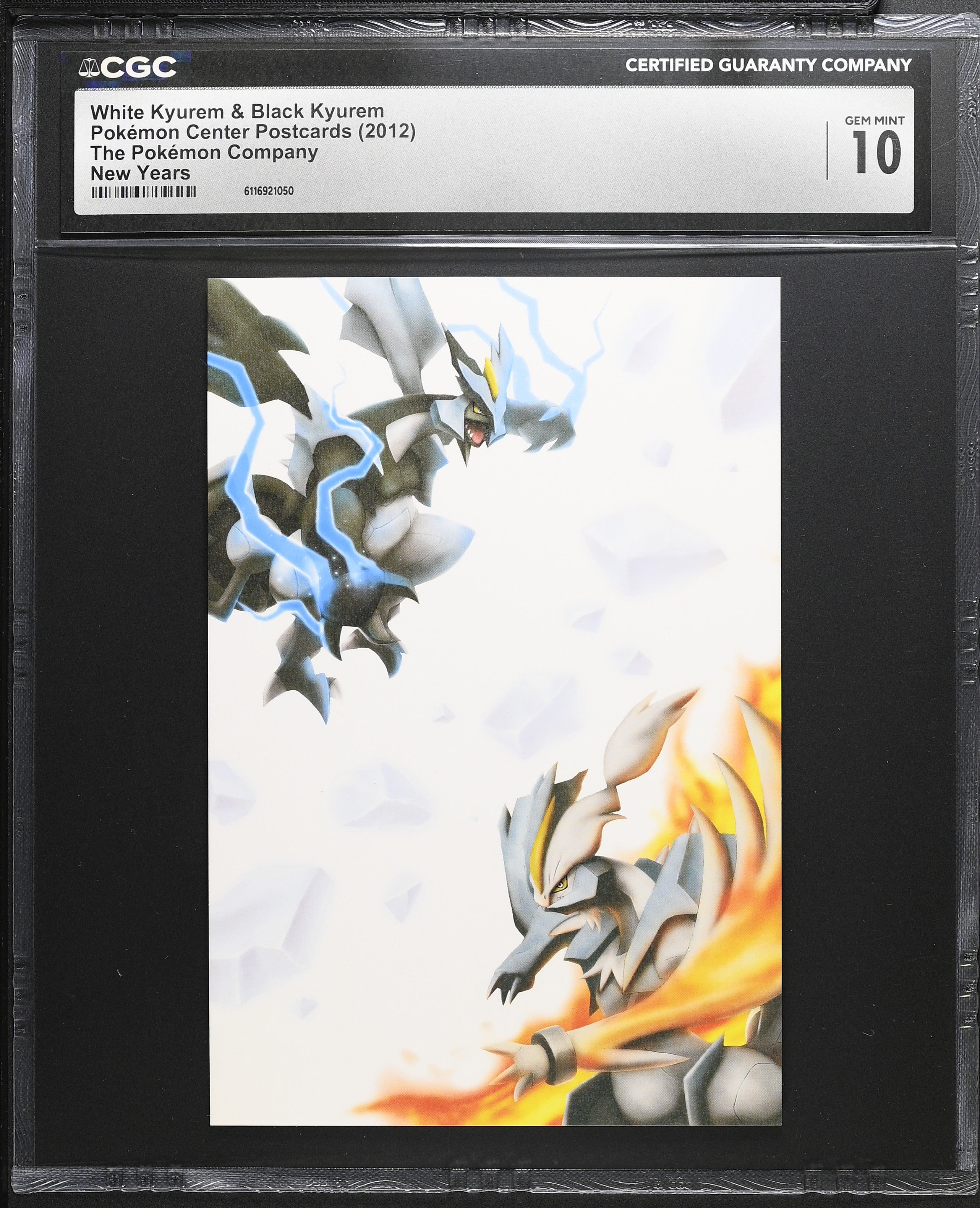 White Kyurem Black Kyurem CGC 10 Gem Mint 2012 New Years Pokemon Center Postcard