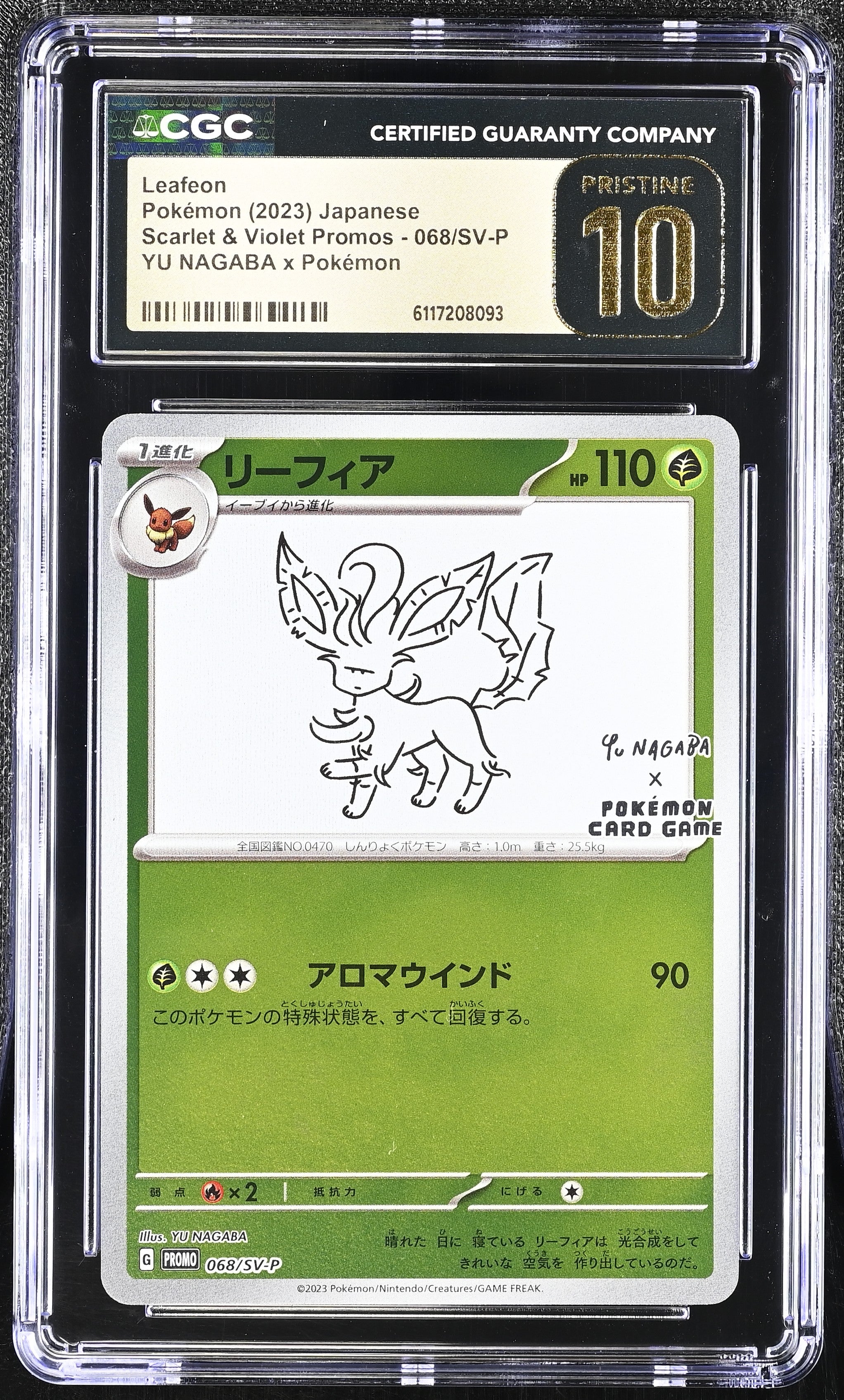 Leafeon 068/SV-P CGC 10 Pristine 2023 Yu Nagaba X Pokemon Promo Pokemon Japanese