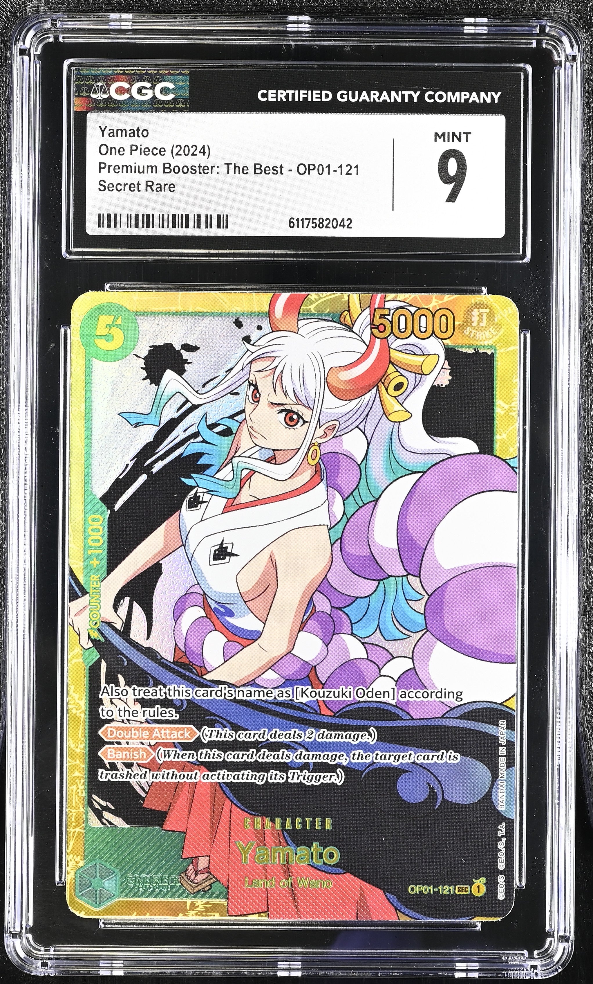 Yamato OP01-121 CGC 9 Mint 2024 Premium Booster: The Best One Piece