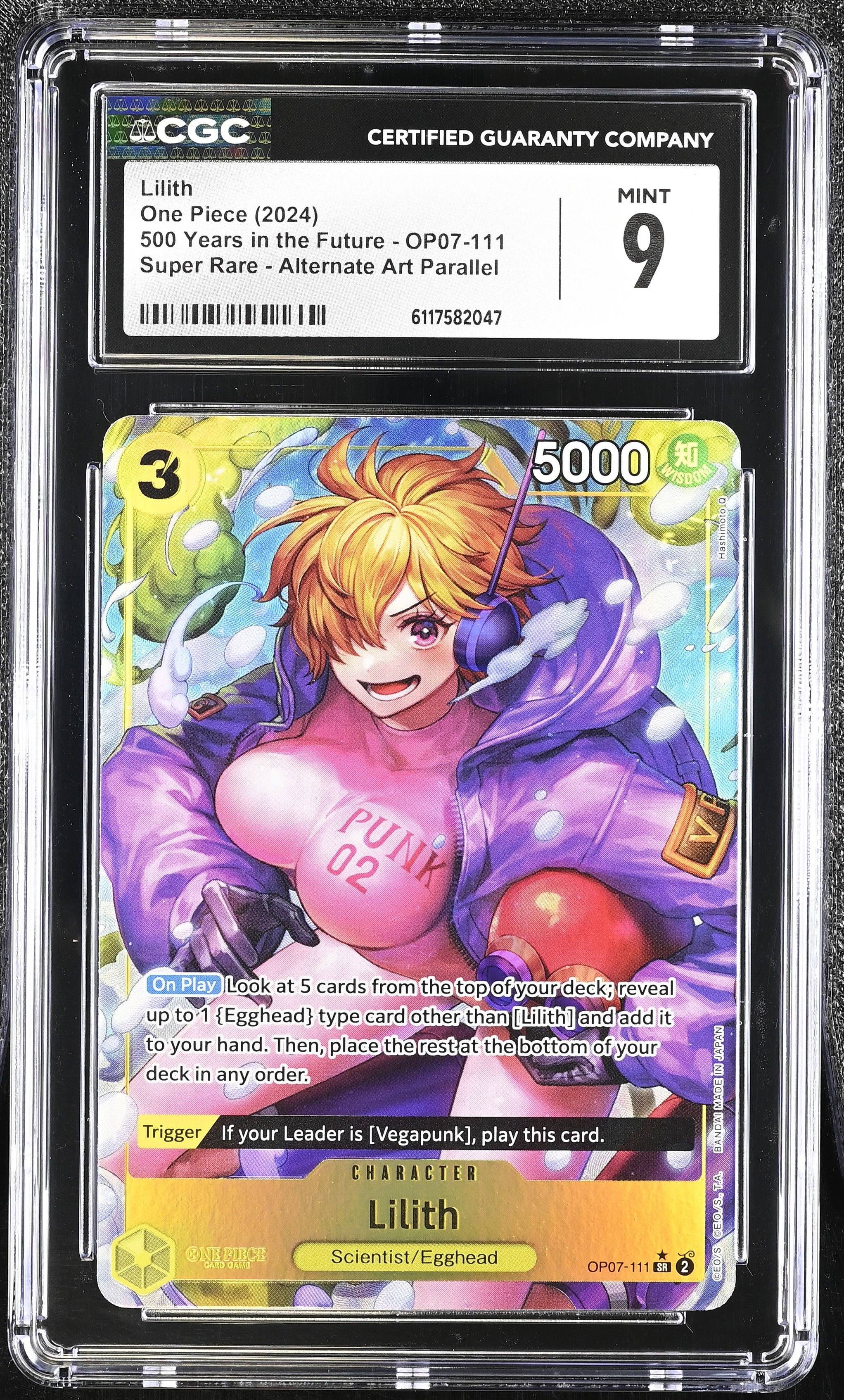 Lilith OP07-111 CGC 9 Mint 2024 Alternate Art Parallel 500 Years In The Future One Piece