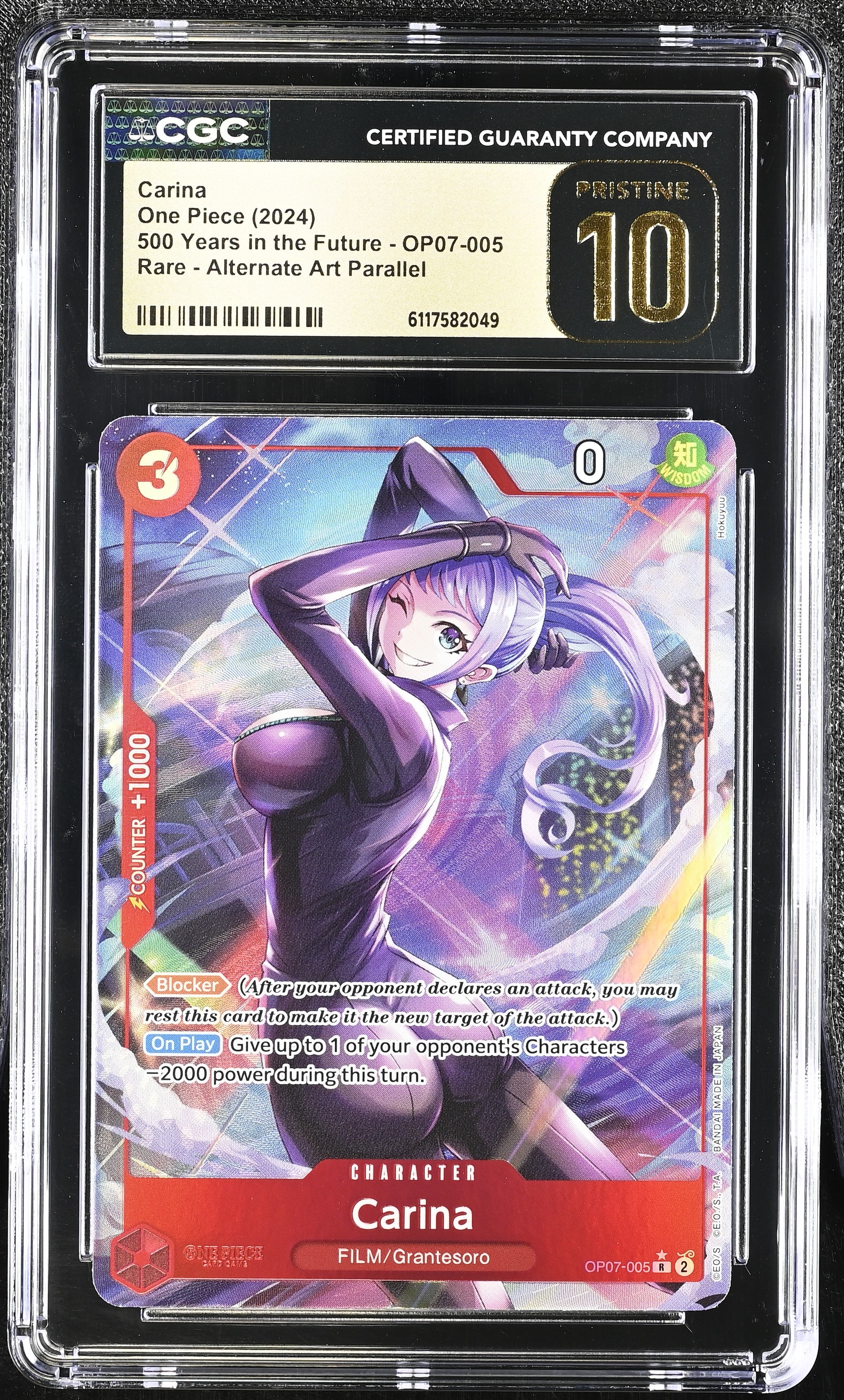Carina OP07-005 CGC 10 Pristine 2024 Alternate Art Parallel One Piece English
