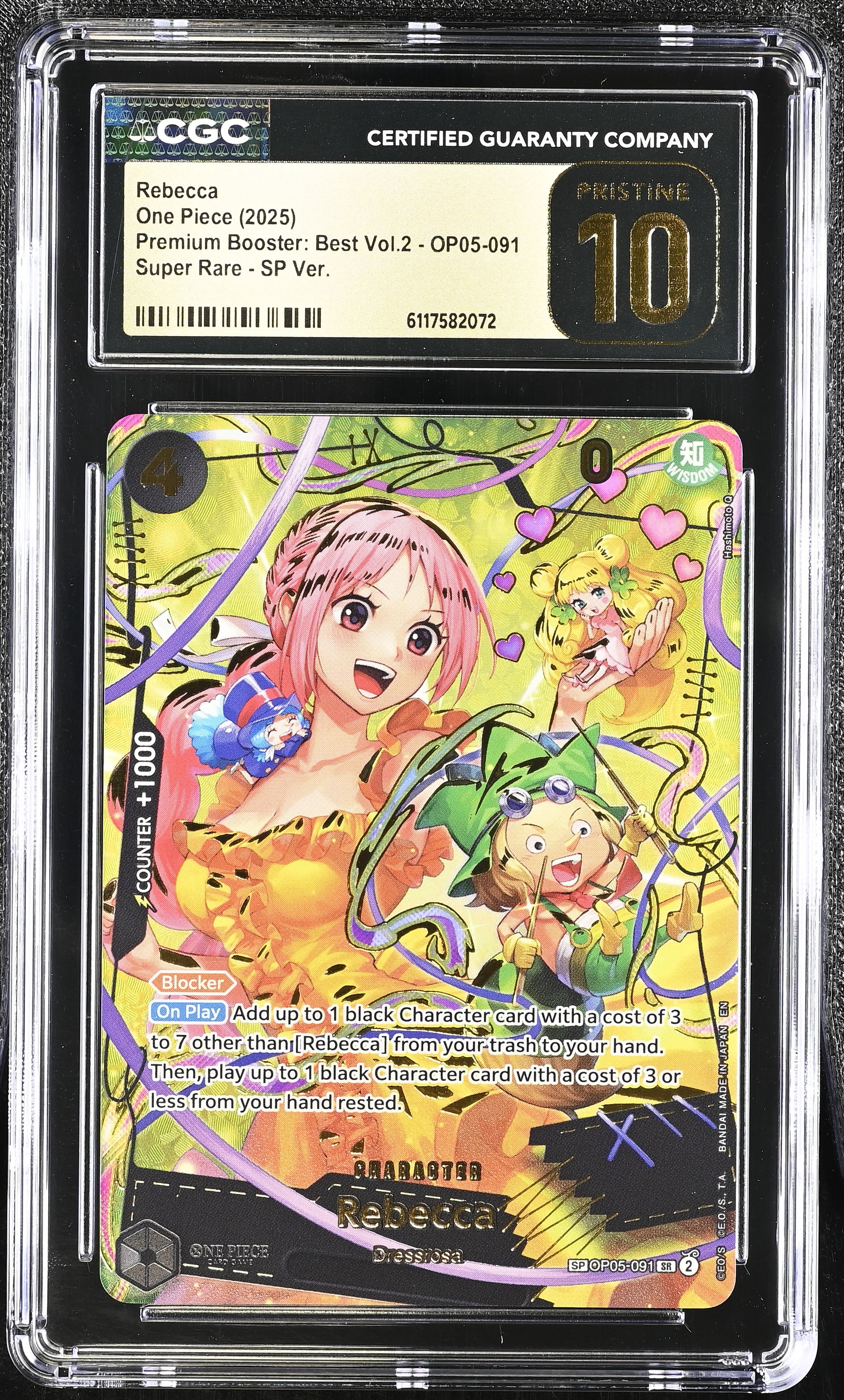 Rebecca OP05-091 CGC 10 Pristine 2025 Sp Premium Booster Vol 2 One Piece English
