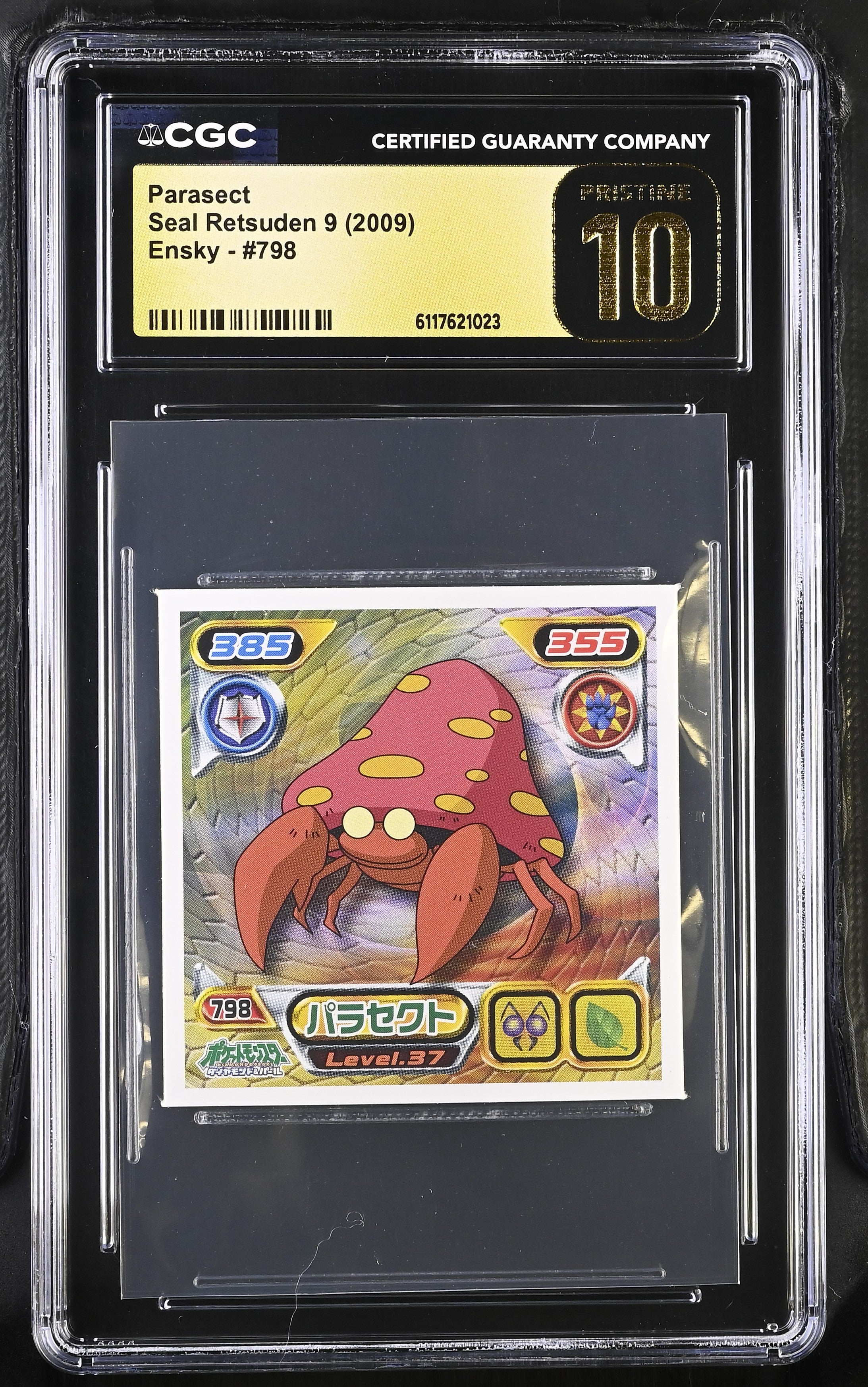 Parasect Sticker 798 CGC 10 Pristine 2009 Seal Retsuden 9 Other Pokemon Cards