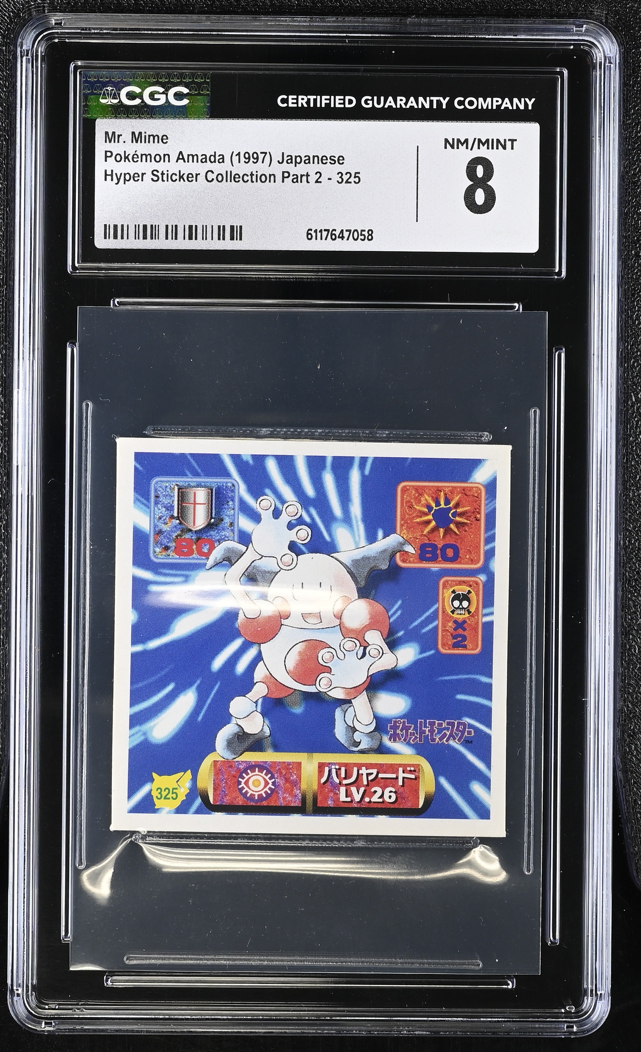 Mr. Mime Sticker 325 CGC 8 Nm/mint 1997 Pokemon Amada Japanese