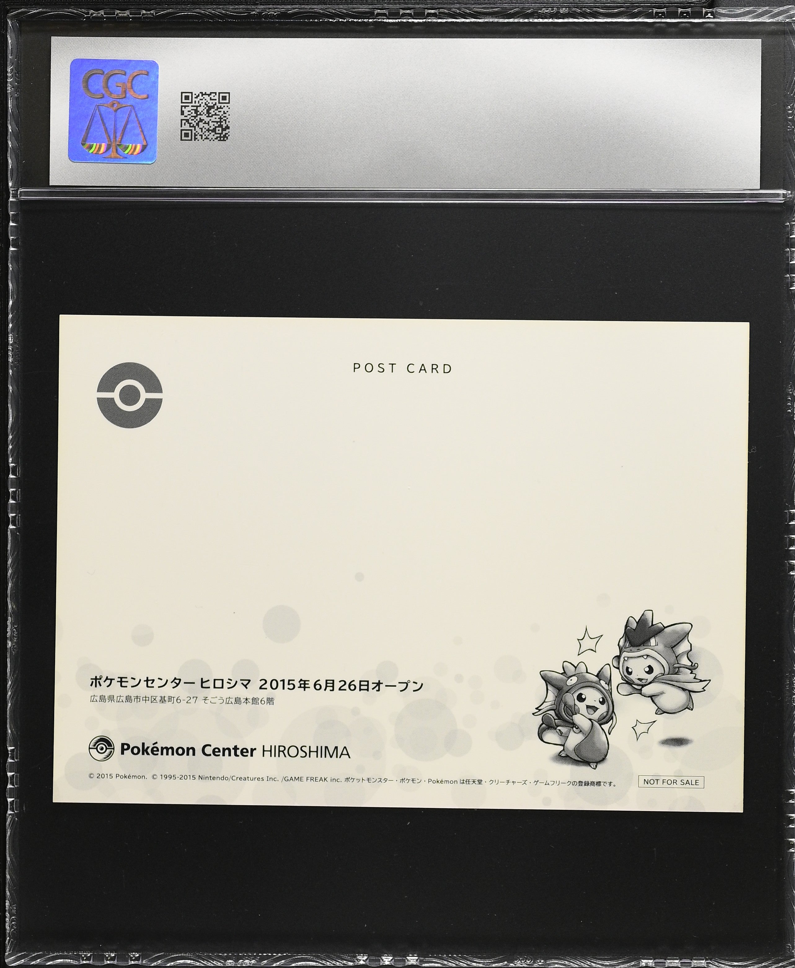Pikachu Got Okonomiyaki!? 1 CGC 9 Mint 2015 Pokemon Center Hiroshima Postcard