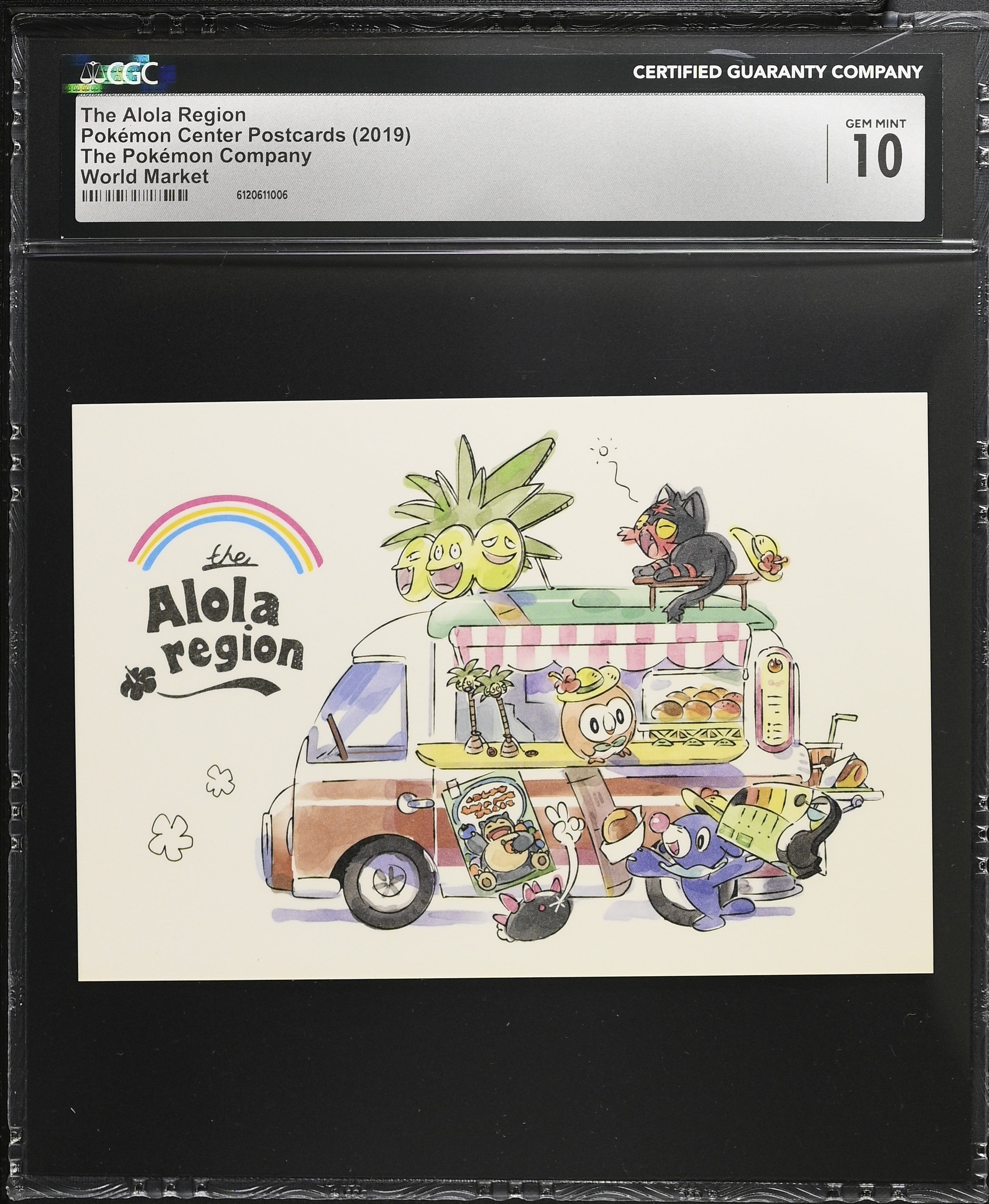 The Alola Region CGC 10 Gem Mint 2019 World Market Pokemon Center Postcard Japanese