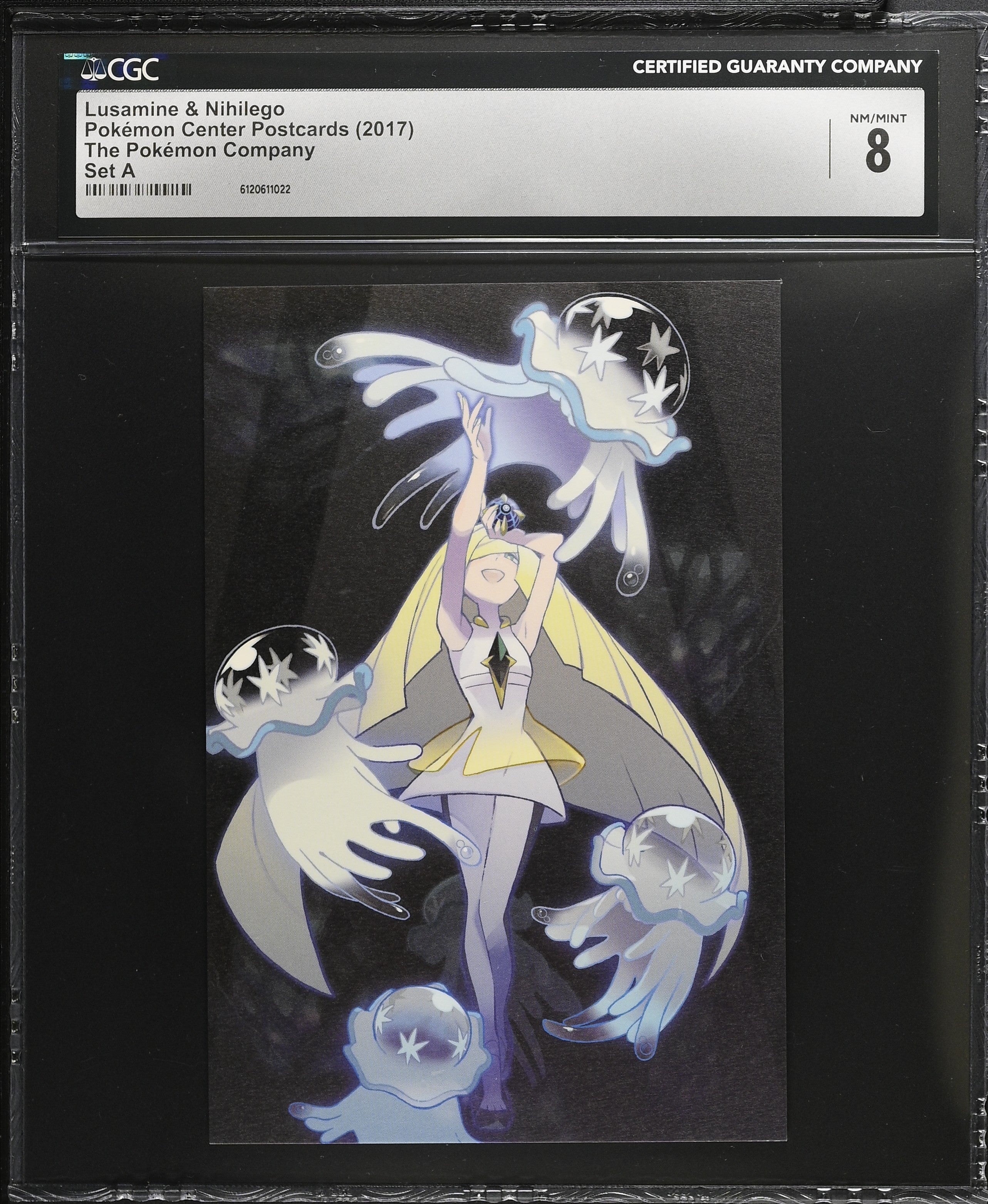 Lusamine & Nihilego CGC 8 Nm/mint 2017 Set A Pokemon Center Postcard