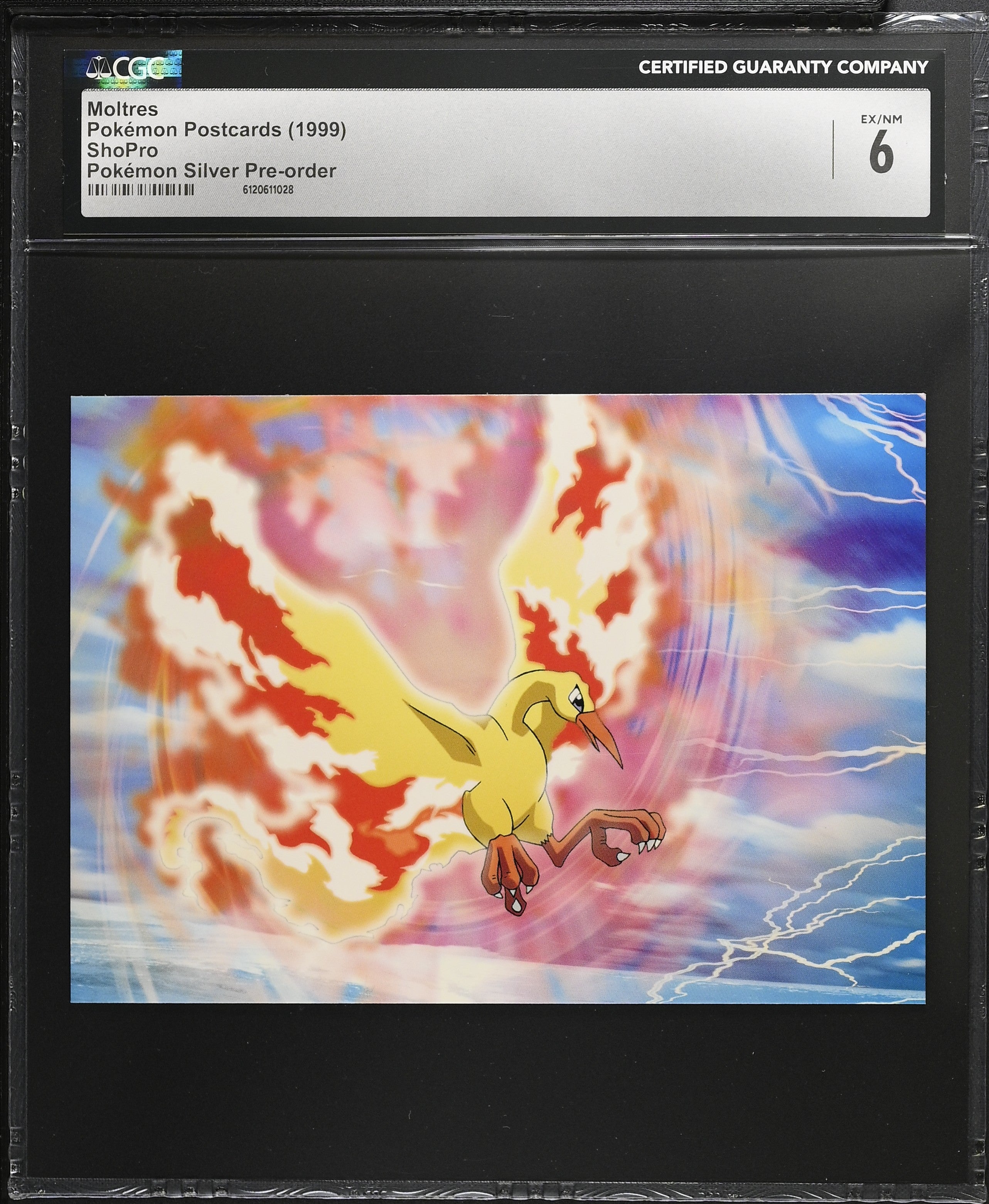 Moltres CGC 6 1999 Pokemon Silver Pre-order Pokemon Postcard Japanese