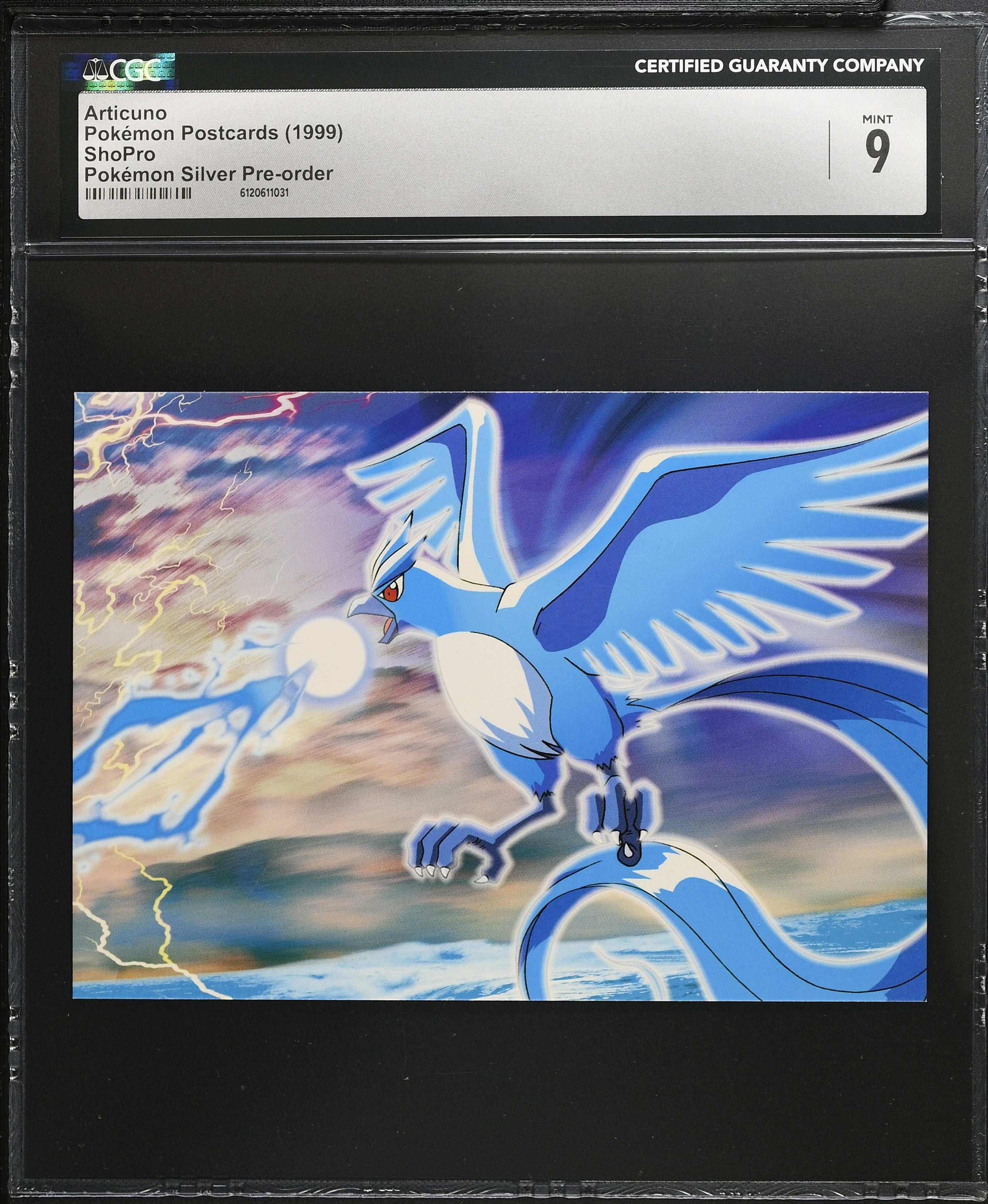 Articuno CGC 9 1999 Pokemon Silver Pre-order Pokemon Postcards Postcard Japanese