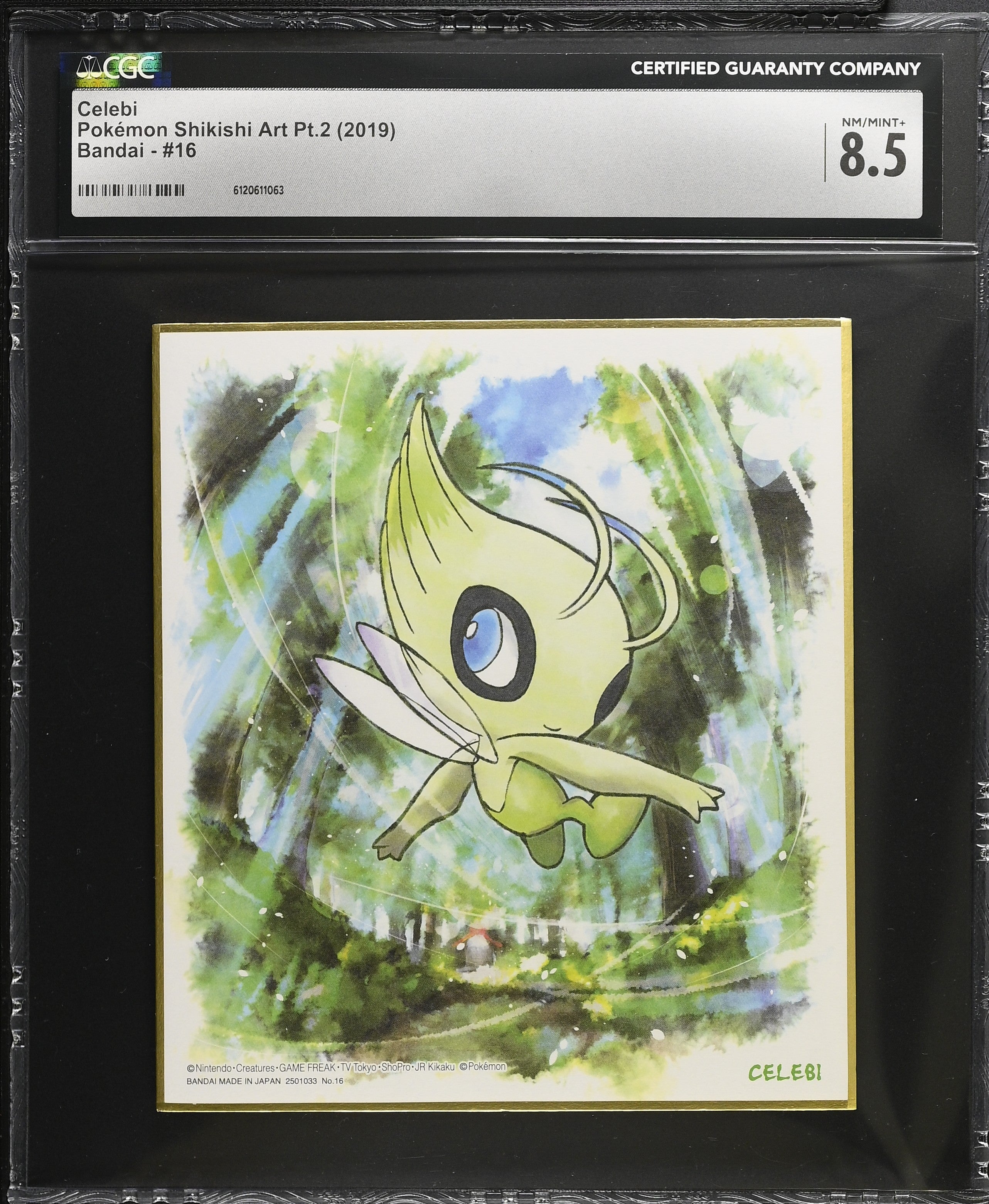 Celebi 16 CGC 8.5  2019 Pokemon Shikishi Art Pt.2 Japanese