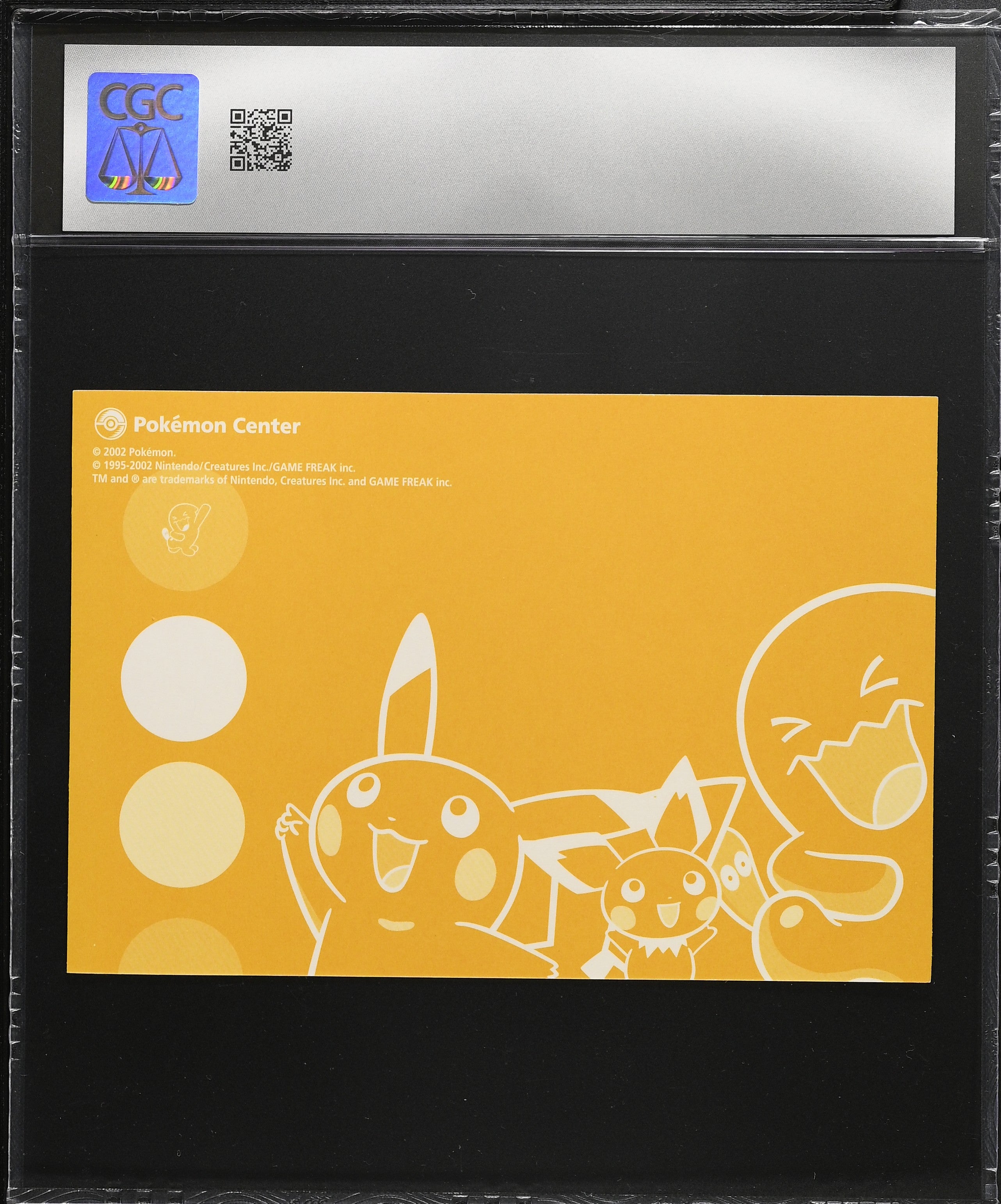 Wobbuffet Pikachu Pichu CGC 7.5 2002 Pokemon Center Postcard Japanese