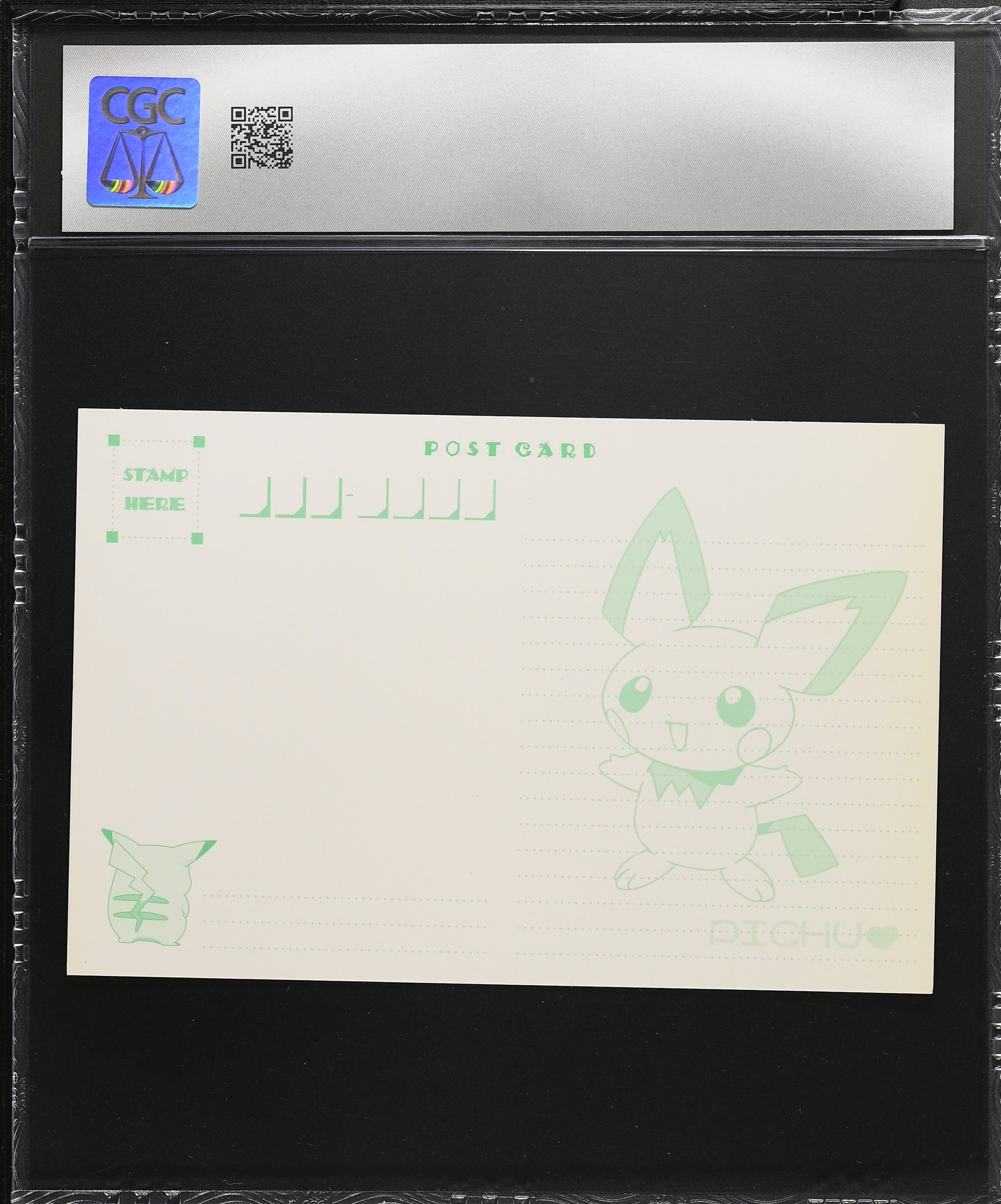 Cyndaquil Psyduck Pichu 0203 CGC 8 2000 Pokemon Banpresto Postcard Japanese