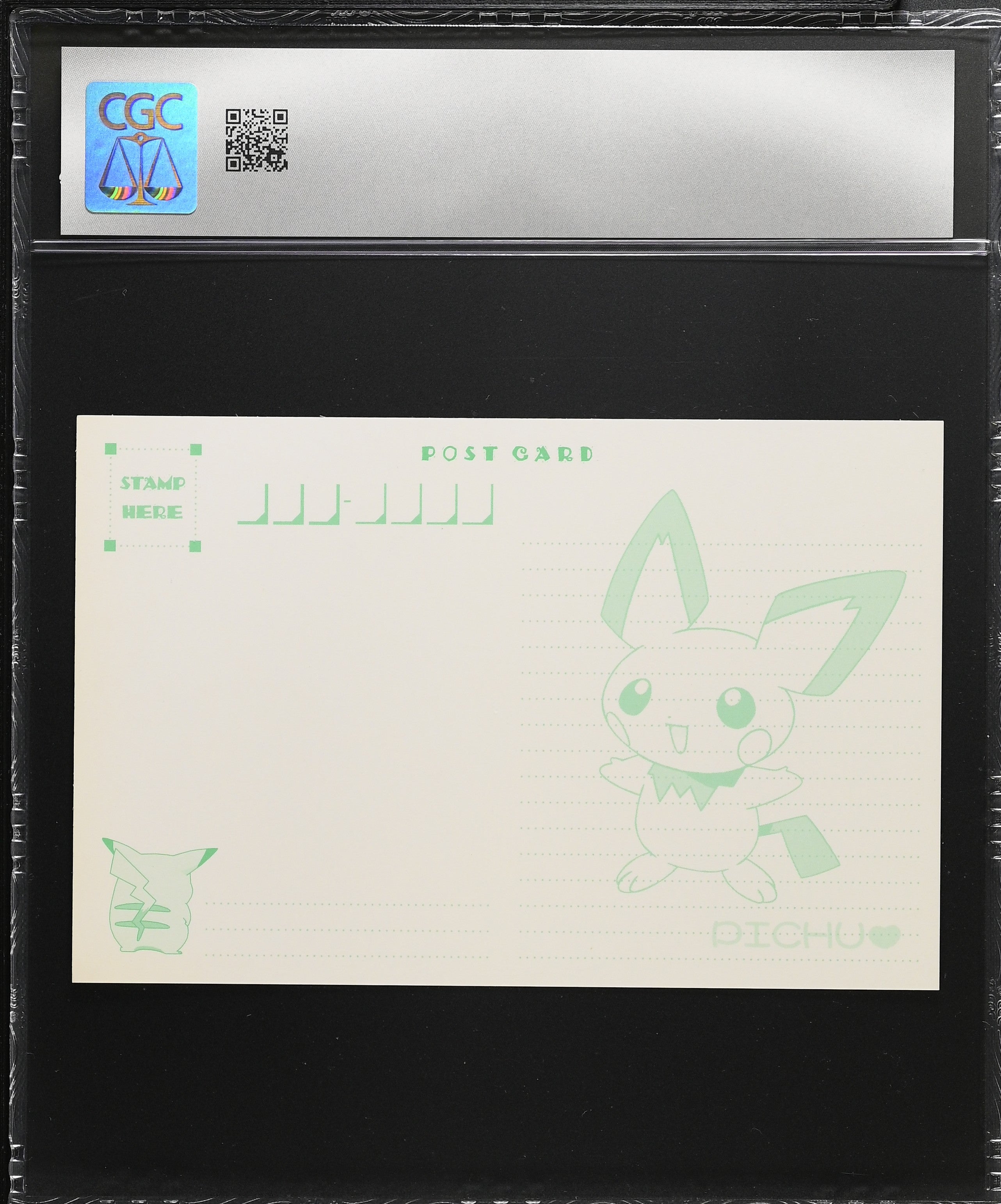 Pikachu Pichu Cleffa 0194 CGC 9 2000 Pokemon Banpresto Postcard Japanese