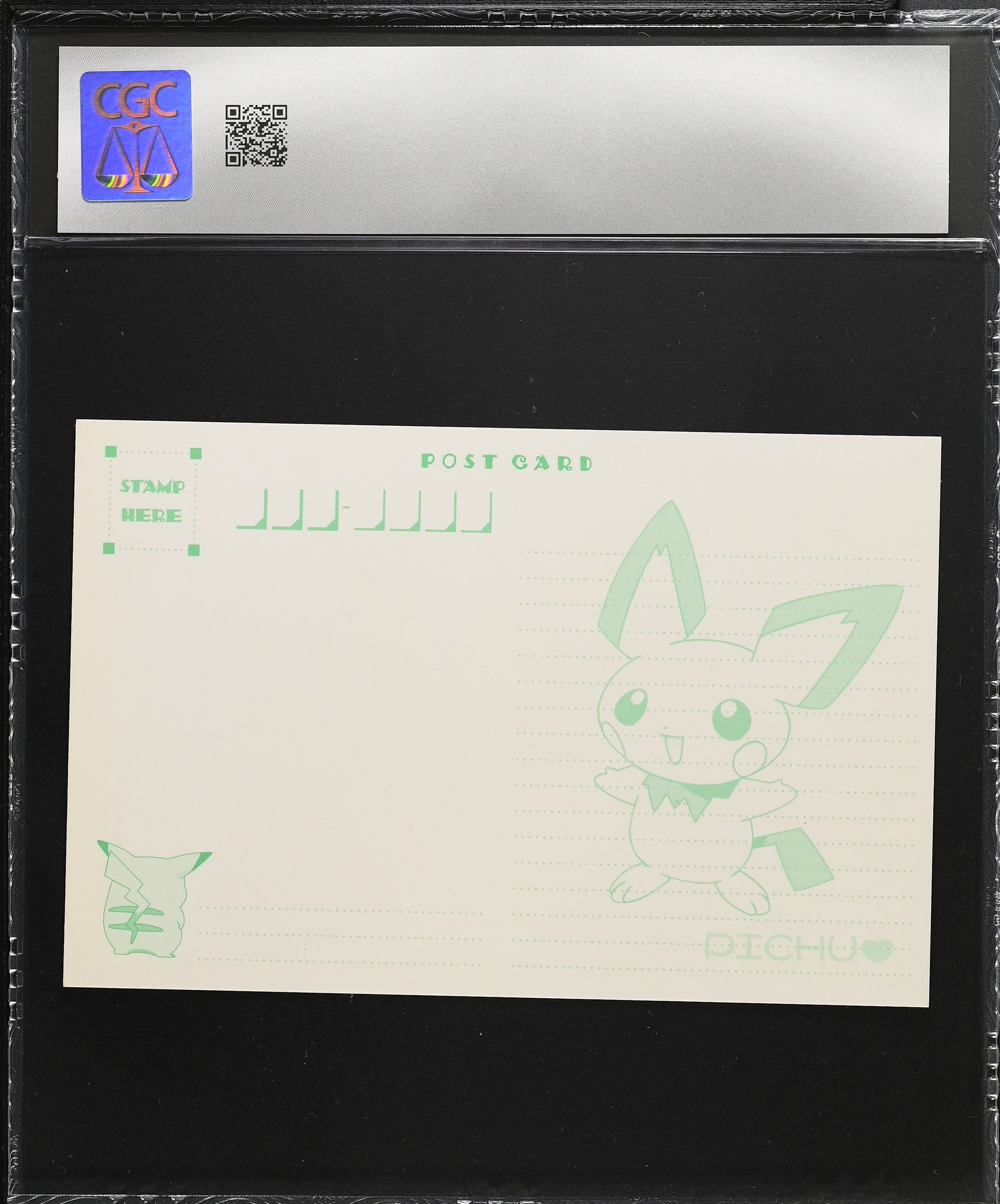 Pikachu Pichu Snubbul 0202 CGC 8.5 2000 Pokemon Banpresto Postcard Japanese