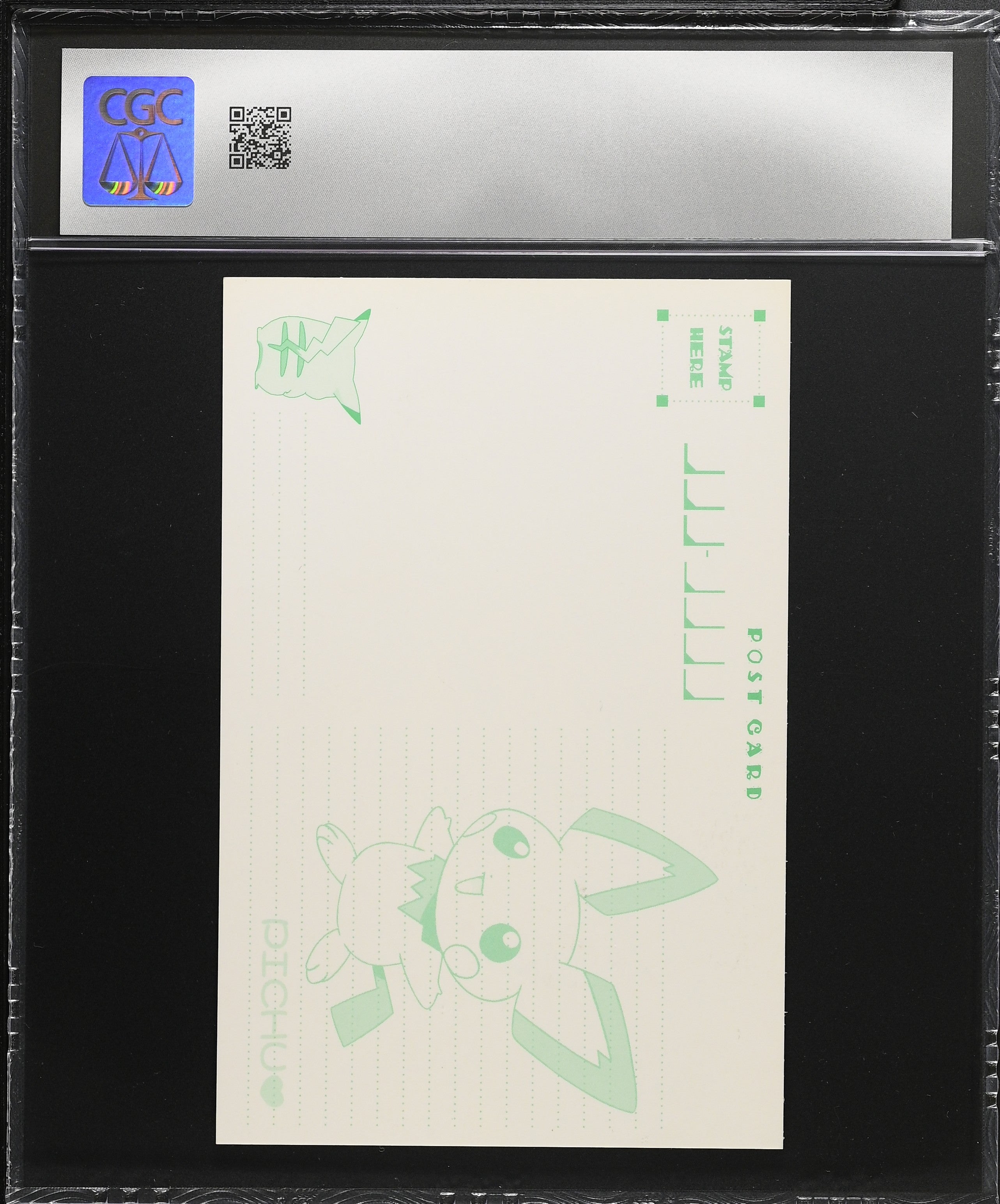 Blissey Togepi Pichu Pikachu 0201 CGC 8.5 2000 Pokemon Banpresto Postcard Japanese
