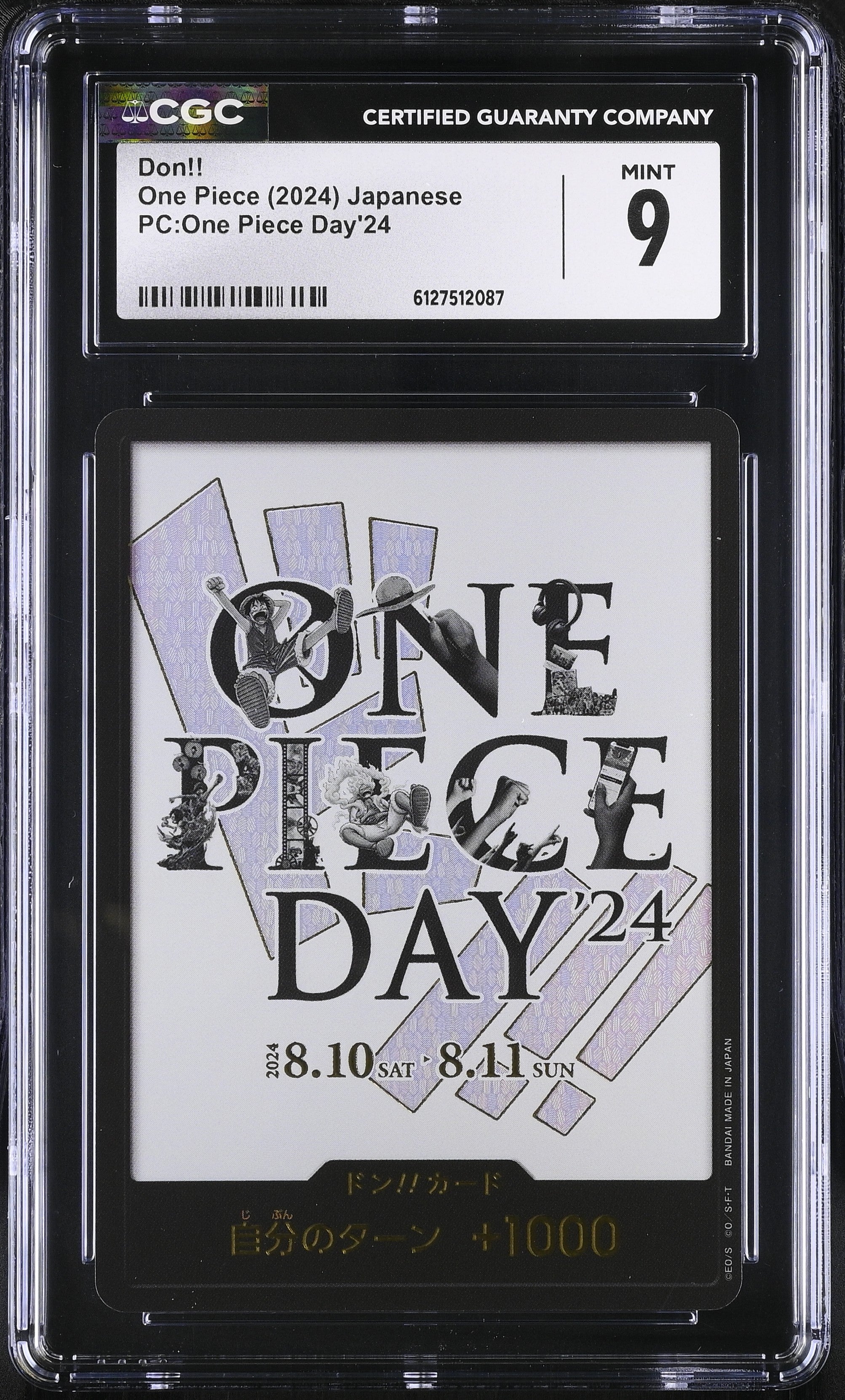 Don!! CGC 9 Mint 2024 Pc:one Piece Day'24 One Piece Japanese