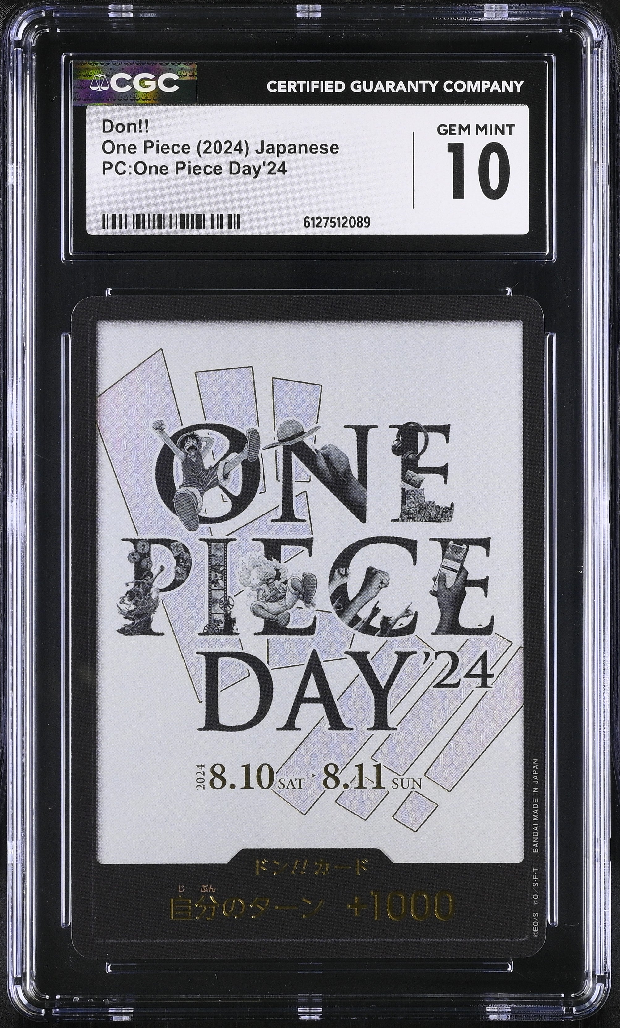 Don!! CGC 10 Gem Mint 2024 Pc:one Piece Day'24 One Piece Japanese