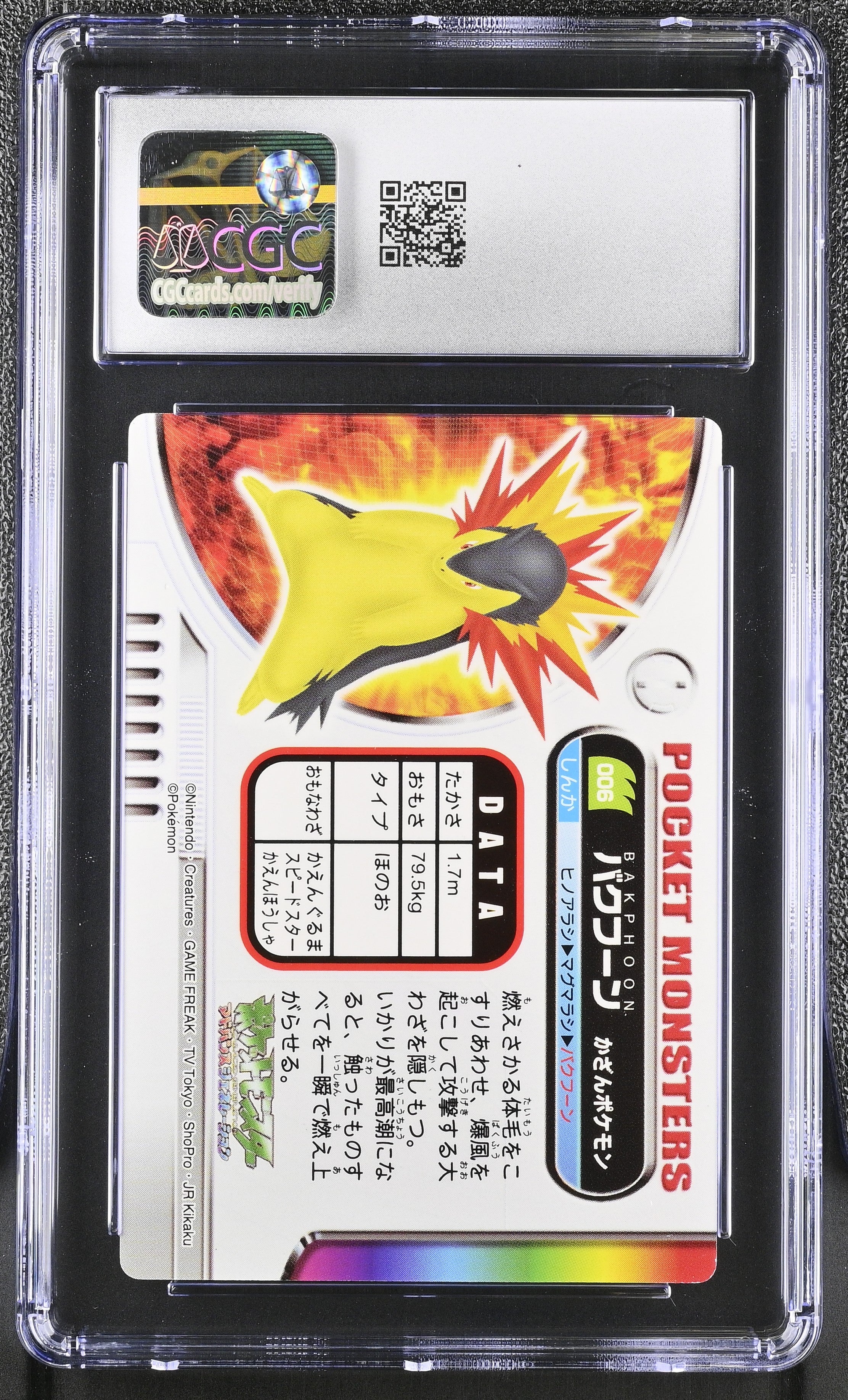 Typhlosion 006 CGC 9 Mint 2004 Bandai Carddass Zukan Japanese