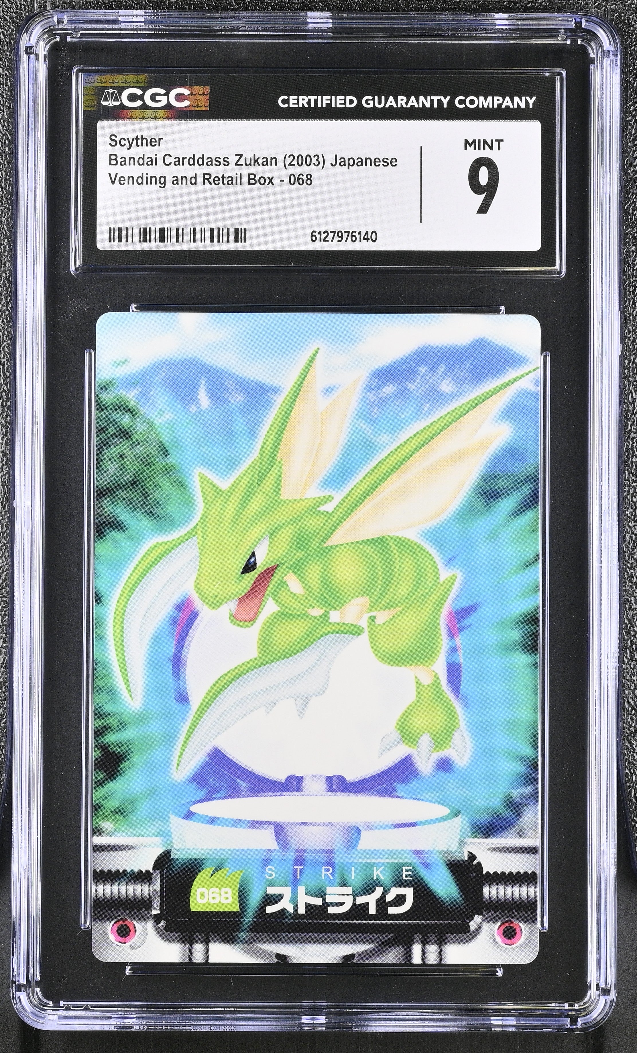Scyther 068 CGC 9 Mint 2003 Bandai Carddass Zukan Japanese