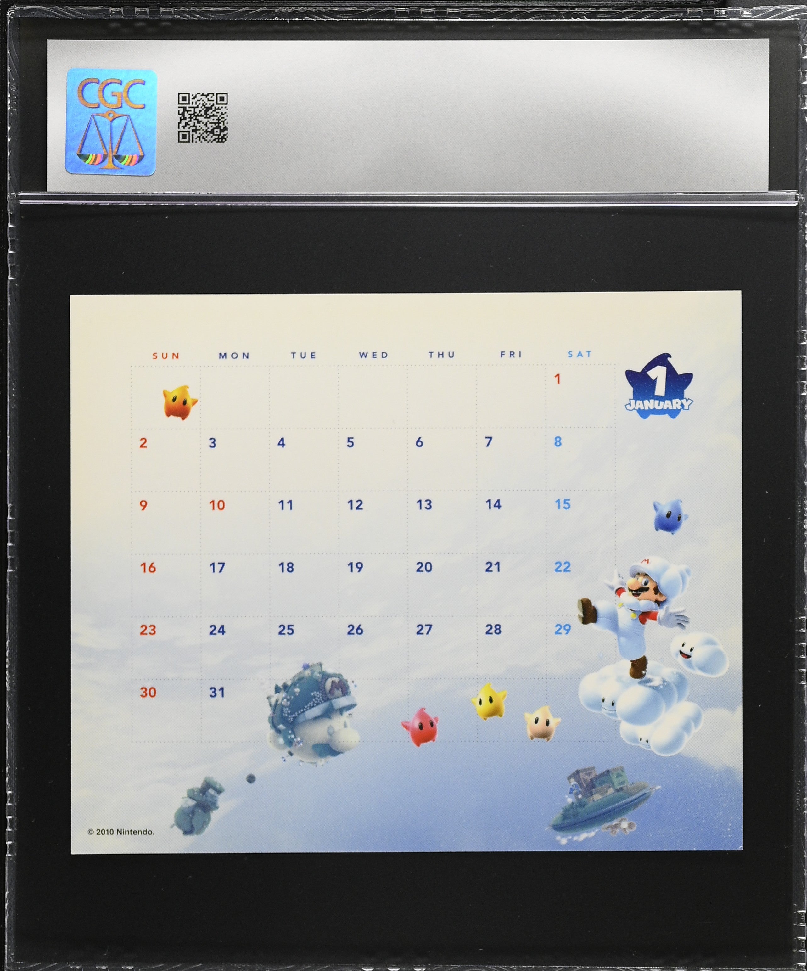 Super Mario Galaxy 2 CGC 8.5 2010 Calender 2011 Nintendo Japanese