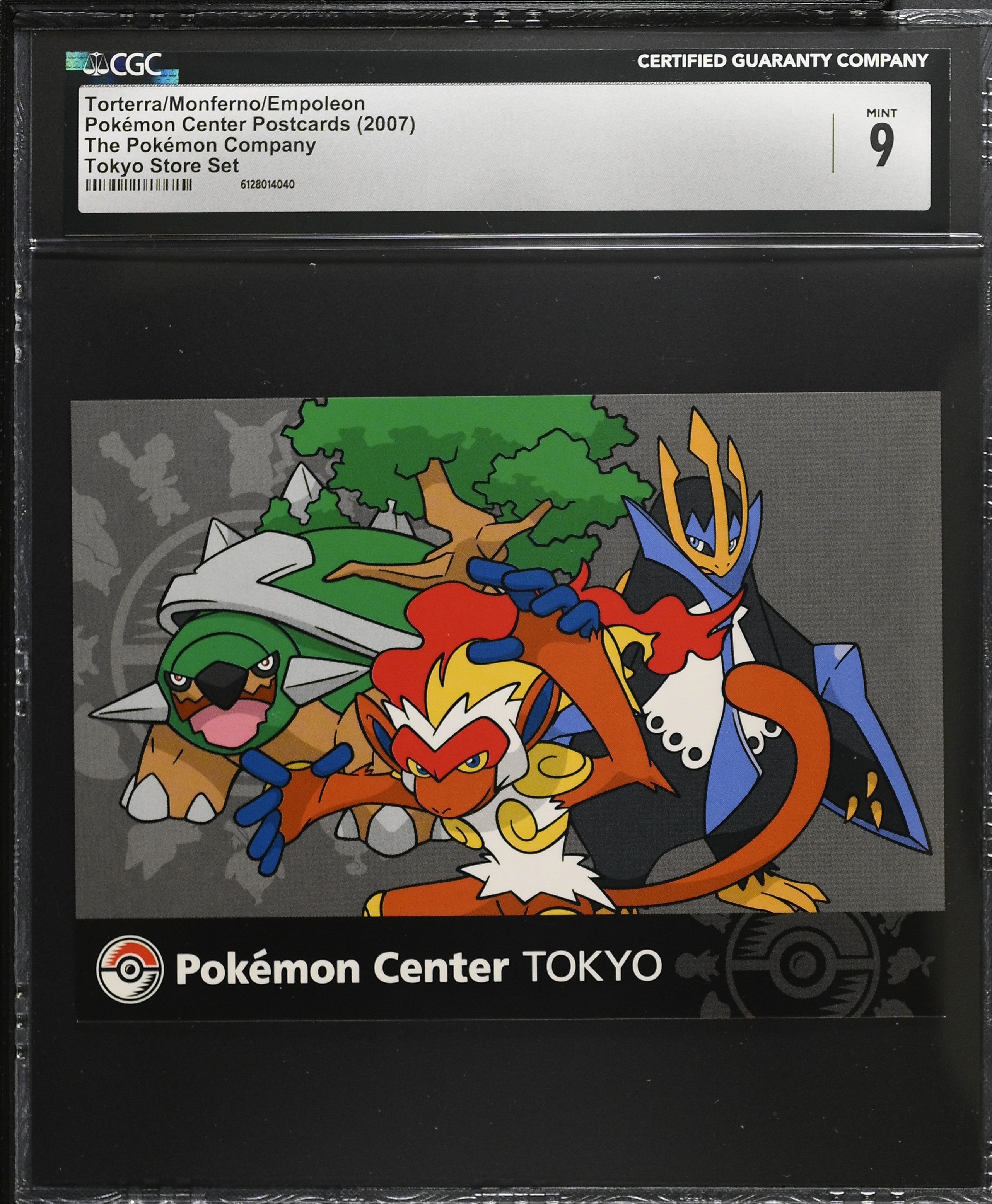 Torterra Monferno Empoleon CGC 9 Mint 2007 Tokyo Pokemon Center Postcard Japanese