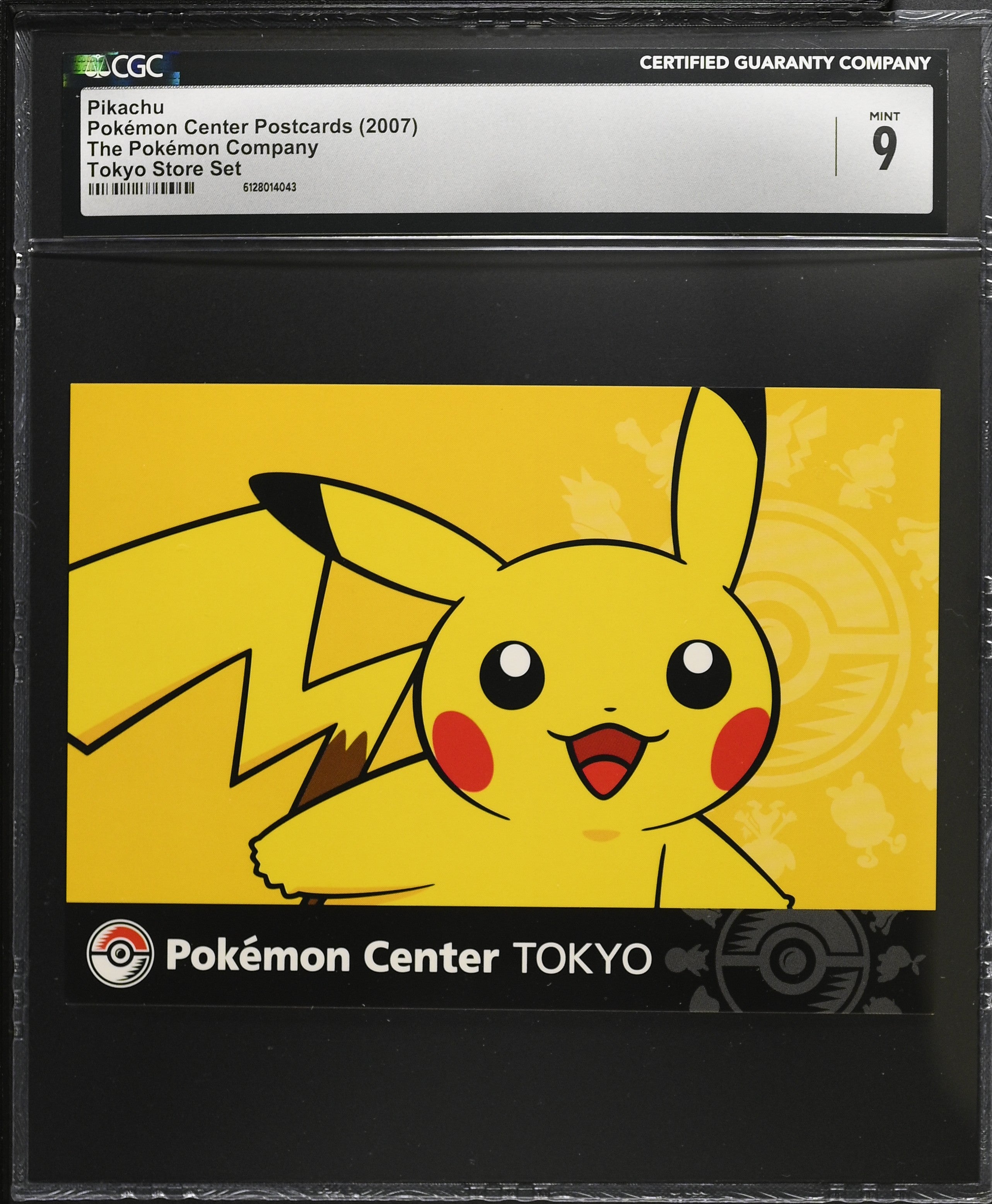 Pikachu CGC 9 Mint 2007 Tokyo Pokemon Center Postcard Japanese