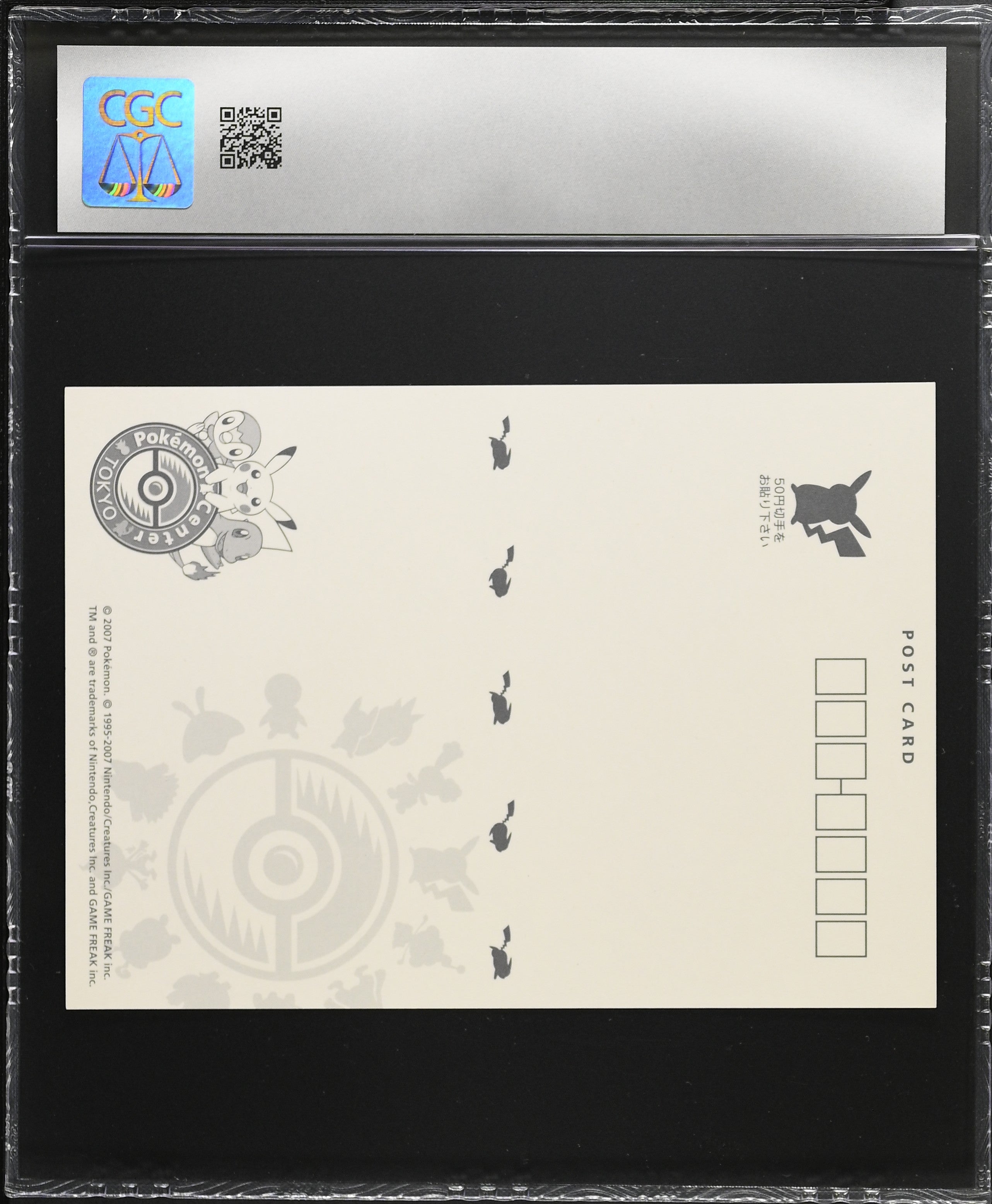 Pikachu CGC 9 Mint 2007 Tokyo Pokemon Center Postcard Japanese