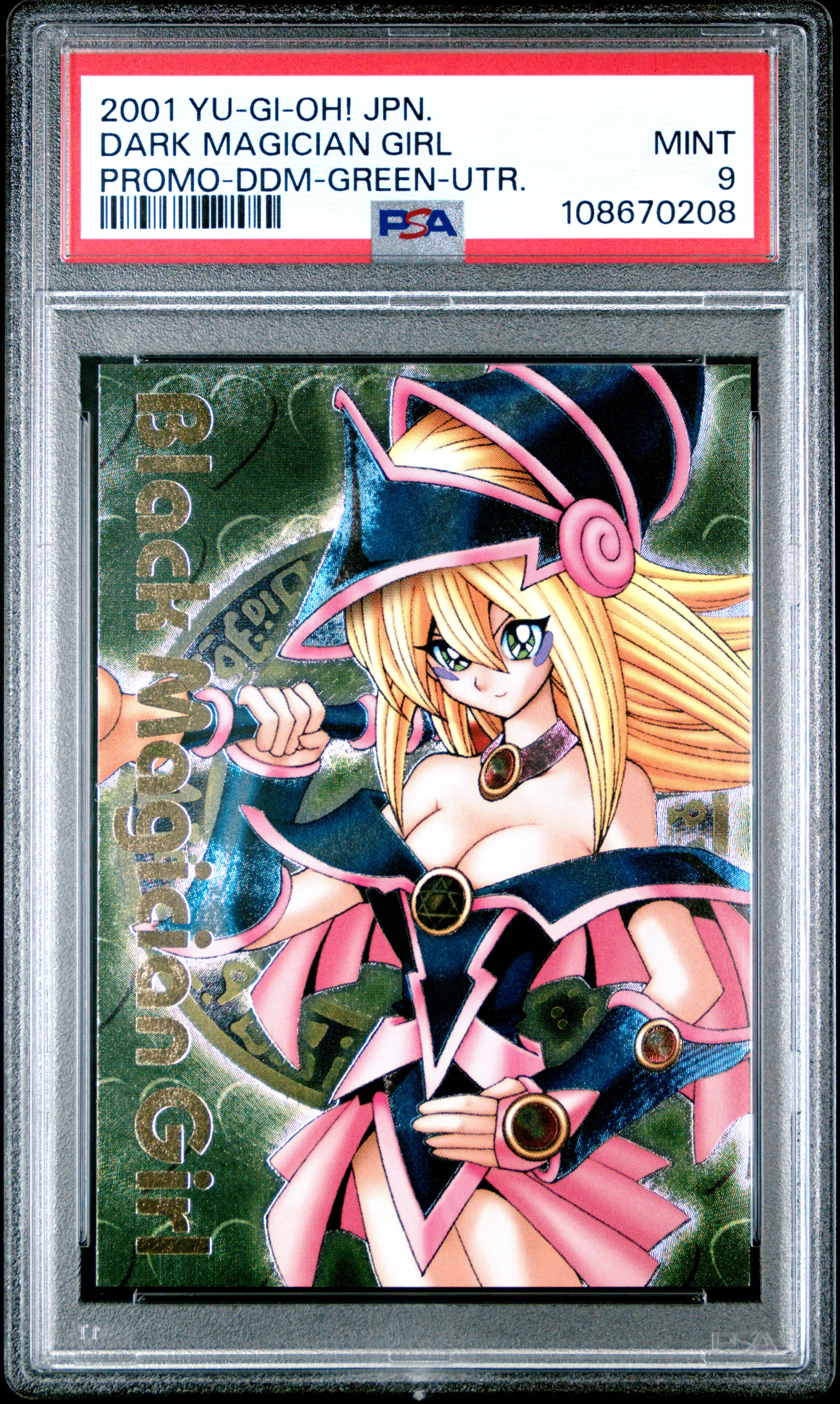 Dark Magician Girl PSA 9 2001 Dungeon Dice Monsters Green Ultimate Rare Yugioh
