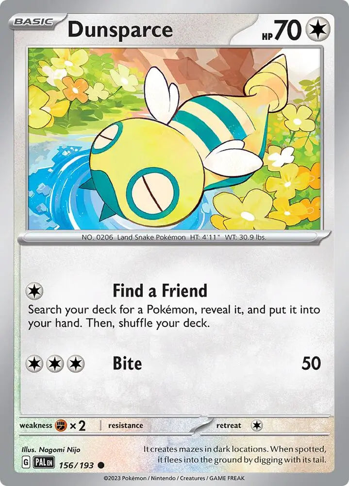 Dunsparce 156/193 Paldea Evolved Reverse Holo C