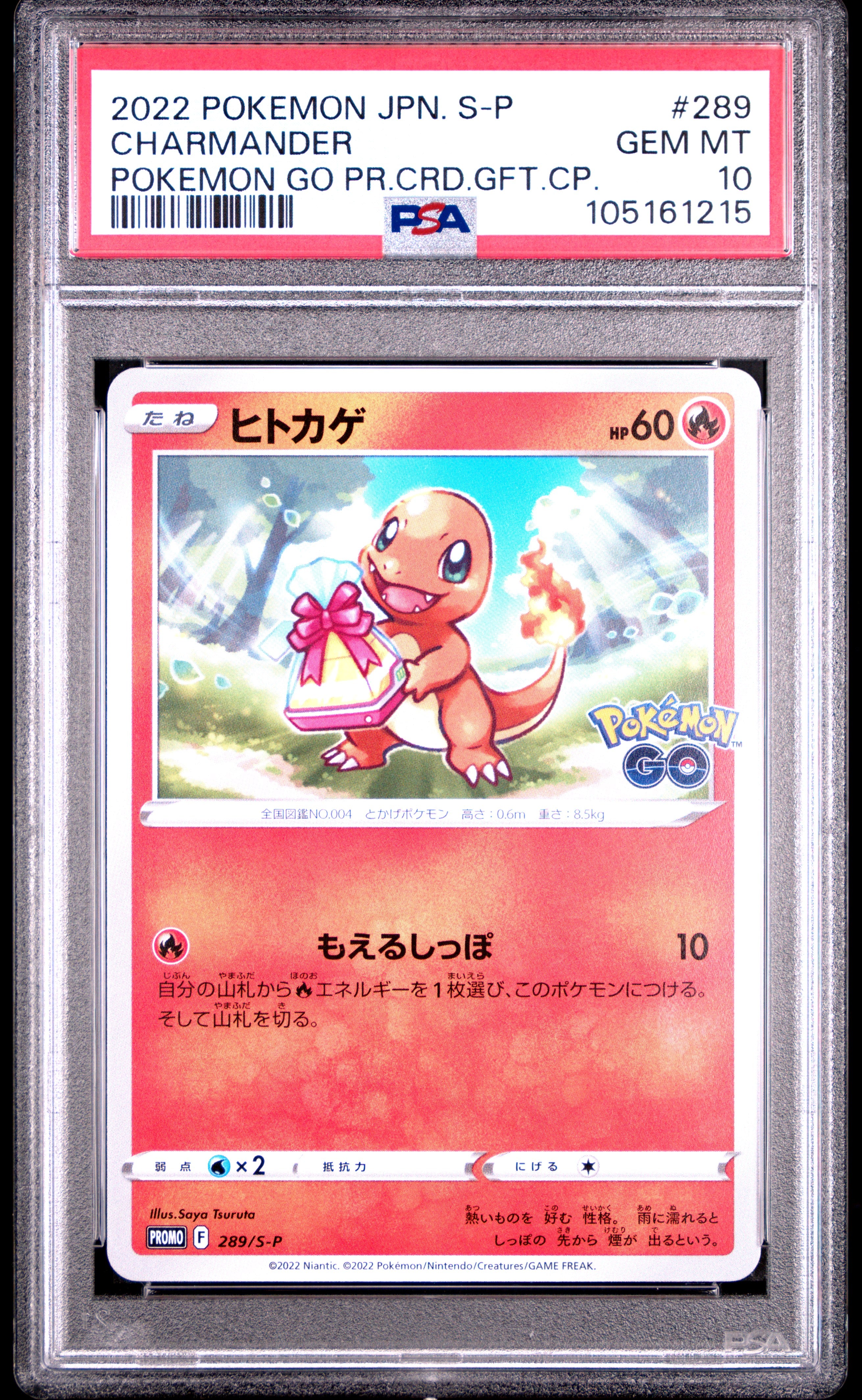 CHARMANDER 289/S-P PSA 10 POKEMON S PROMO 2022 JAPANESE