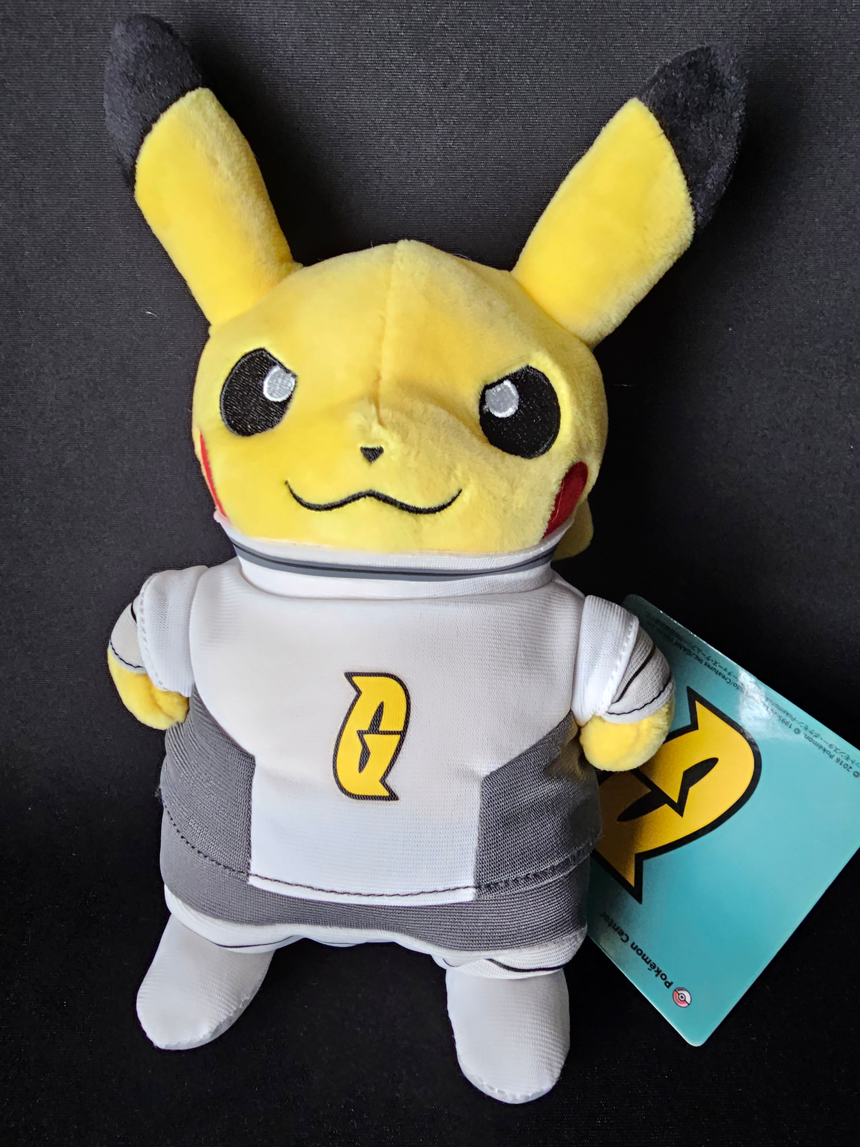 Pretend Boss Pikachu Team Galactic Plush Pokemon Center Japan Official Poncho
