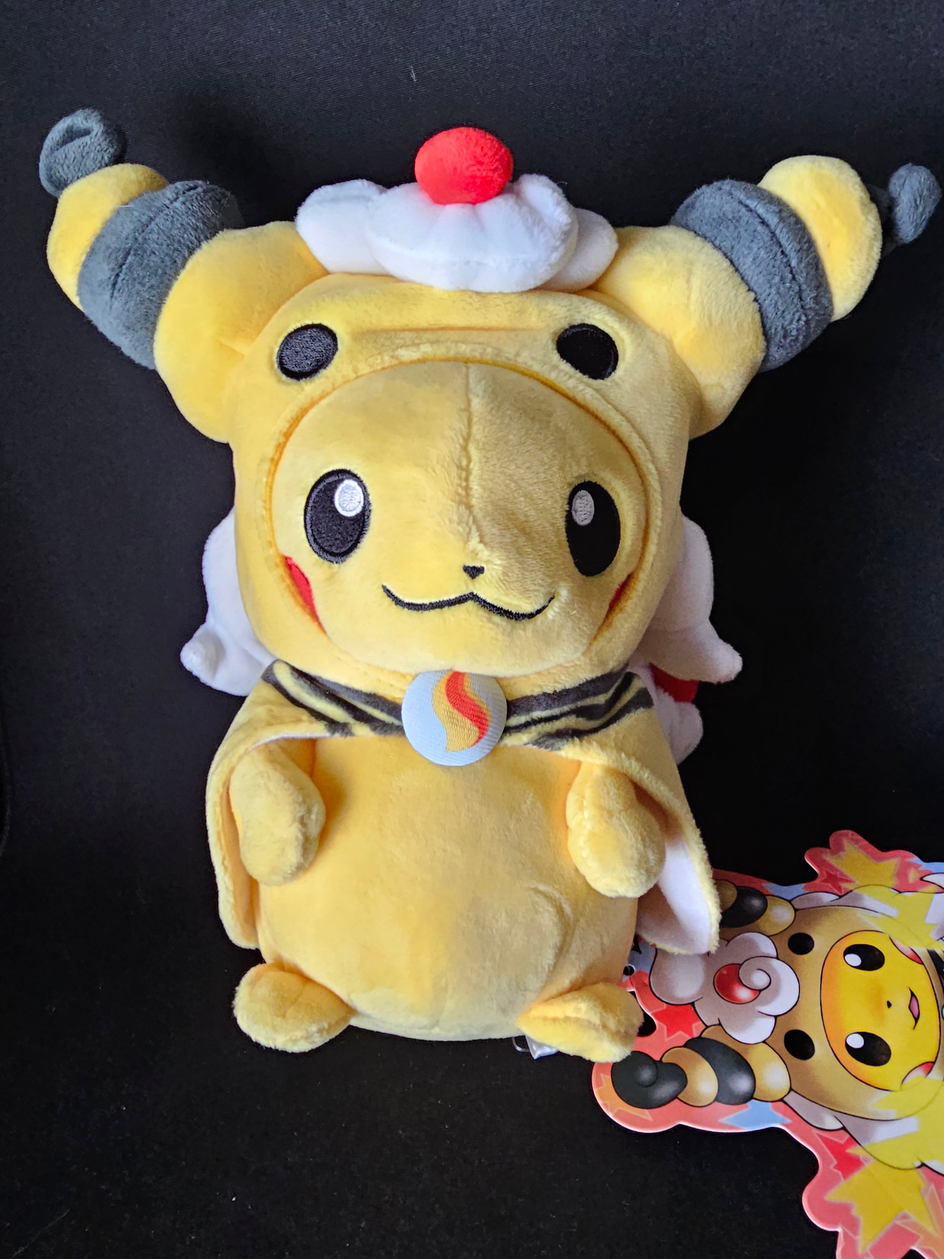 Mega Ampharos Pikachu Plush Pokemon Center Official Japanese Poncho