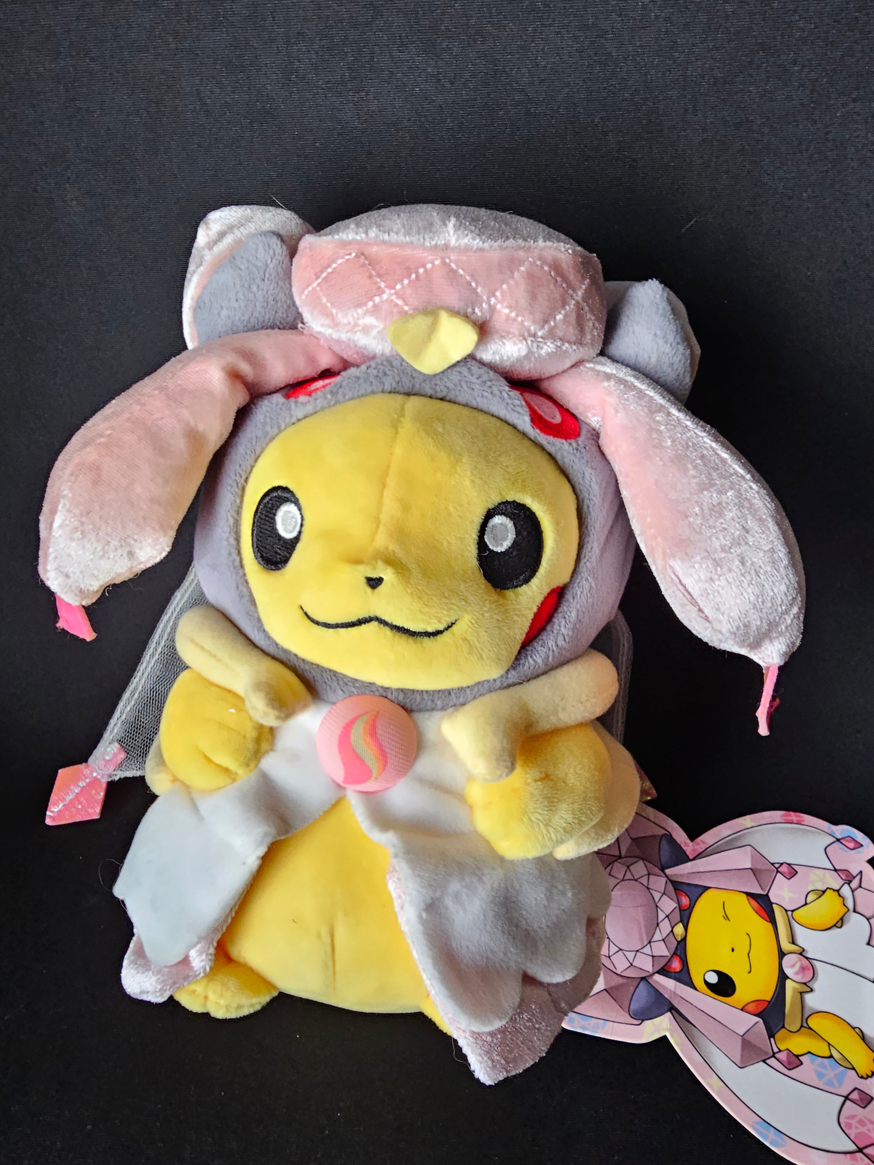 Mega Diancie Pikachu Plush Pokemon Center 2016 Official Japanese Poncho